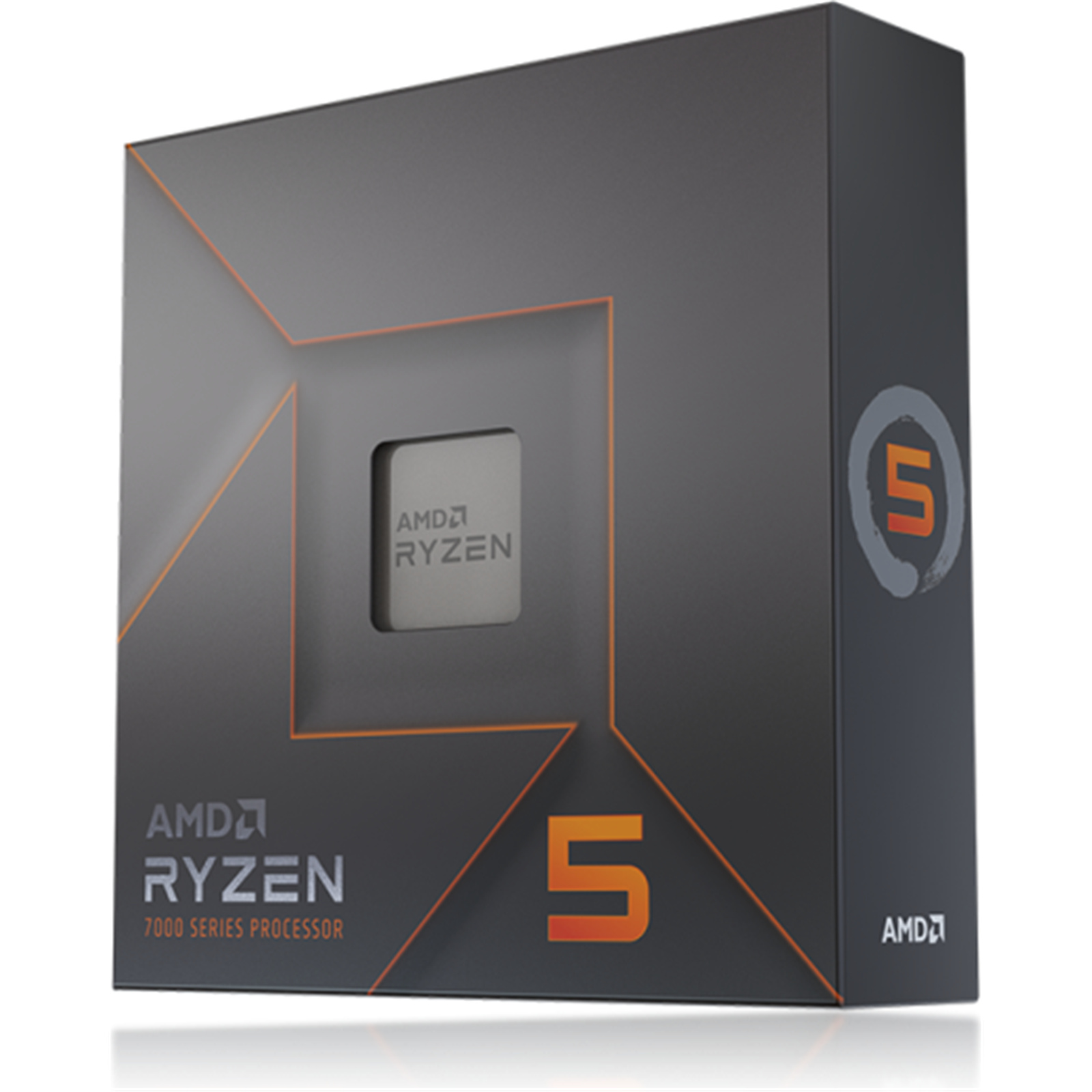 AMD Ryzen 5 7600X CPU 6  Core / 12 Thread - Max Boost 5.3GHz - 38MB Cache - AM5 Socket - 105W TDP - Integrated Radeon Graphics - Heatsink Not Included