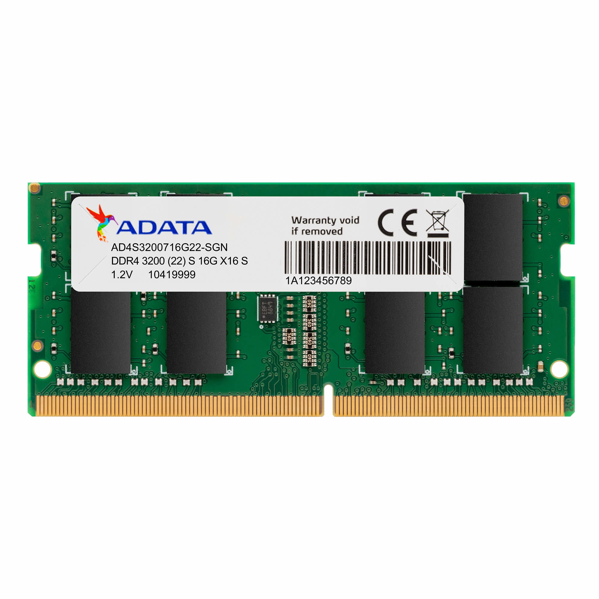 ADATA 8GB DDR4-3200 1024x8 SODIMM Lifetime wty
