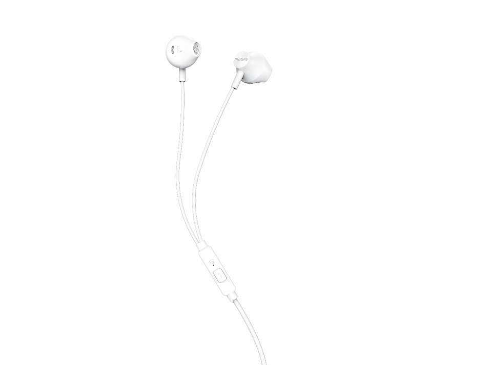 Philips TAUE101WT In Ear Headphones with Mic - White                                                