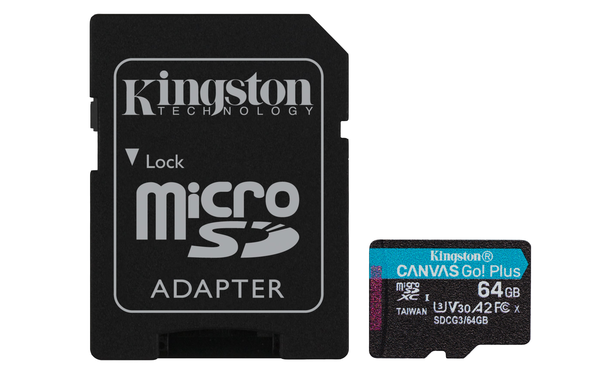 Kingston Canvas Go! Plus 64GB microSD Memory Card, Class 10, UHS-I, U3, V30, A2 ,up to 170MB/s read,