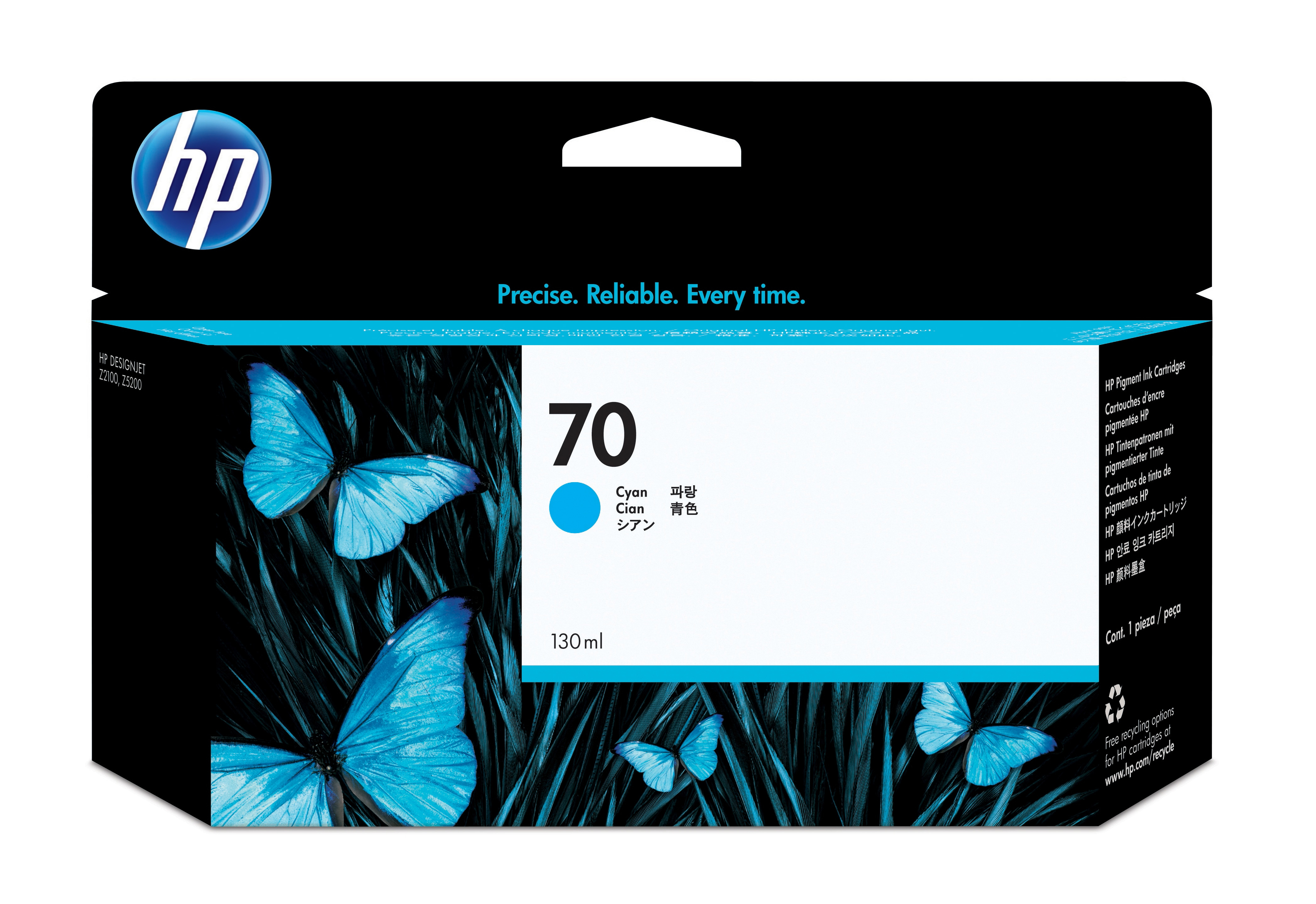 HP #70 130ml Cyan Ink  C9452A