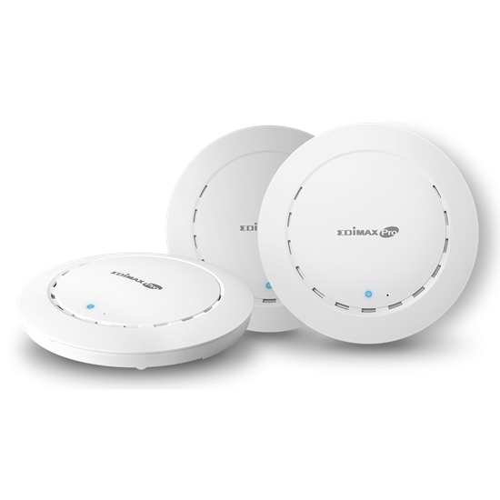 EDIMAX Office WiFi System for SMB.  Easy setup, self-managed & pre-configured WiFi system. Secure & separated WiFi networks. Incl. 3x AC1300 APs pre-configured, 1x Master & 2x Slaves