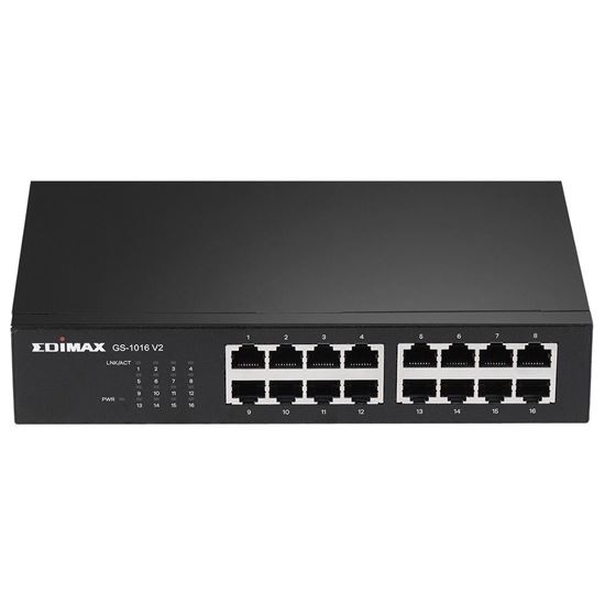 EDIMAX 16 Port 10/100/1000 Gigabit  Rack-mount Unmanaged Switch. High-Speed Networking and Jumbo Frames. Designed for Medium / Large Network Environments. Includes Rack -mount Brackets.