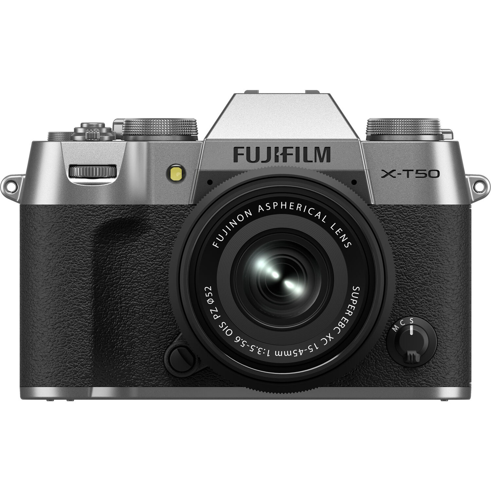 FujiFilm X-T50 Mirrorless Camera with 15-45mm f/3.5-5.6 Lens - Silver 40.2MP APS-C X-Trans CMOS 5 HR Sensor - 7-Stop In-Body Image Stabilization - 20 Film Simulation Modes - 4K 60p - 6.2K 30p 4:2:2 10-Bit Video