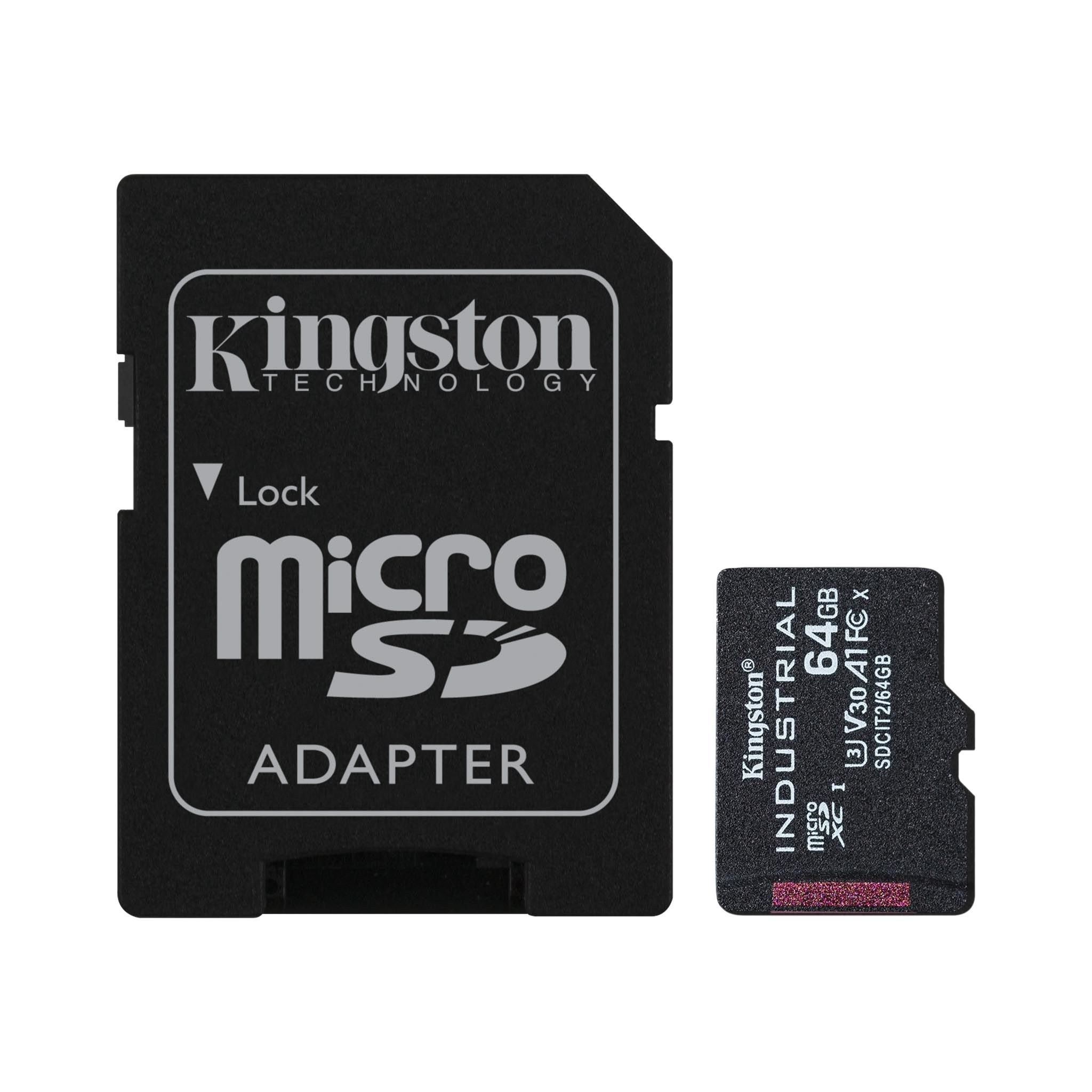 64GB microSDXC Industrial C10 A1 pSLC +