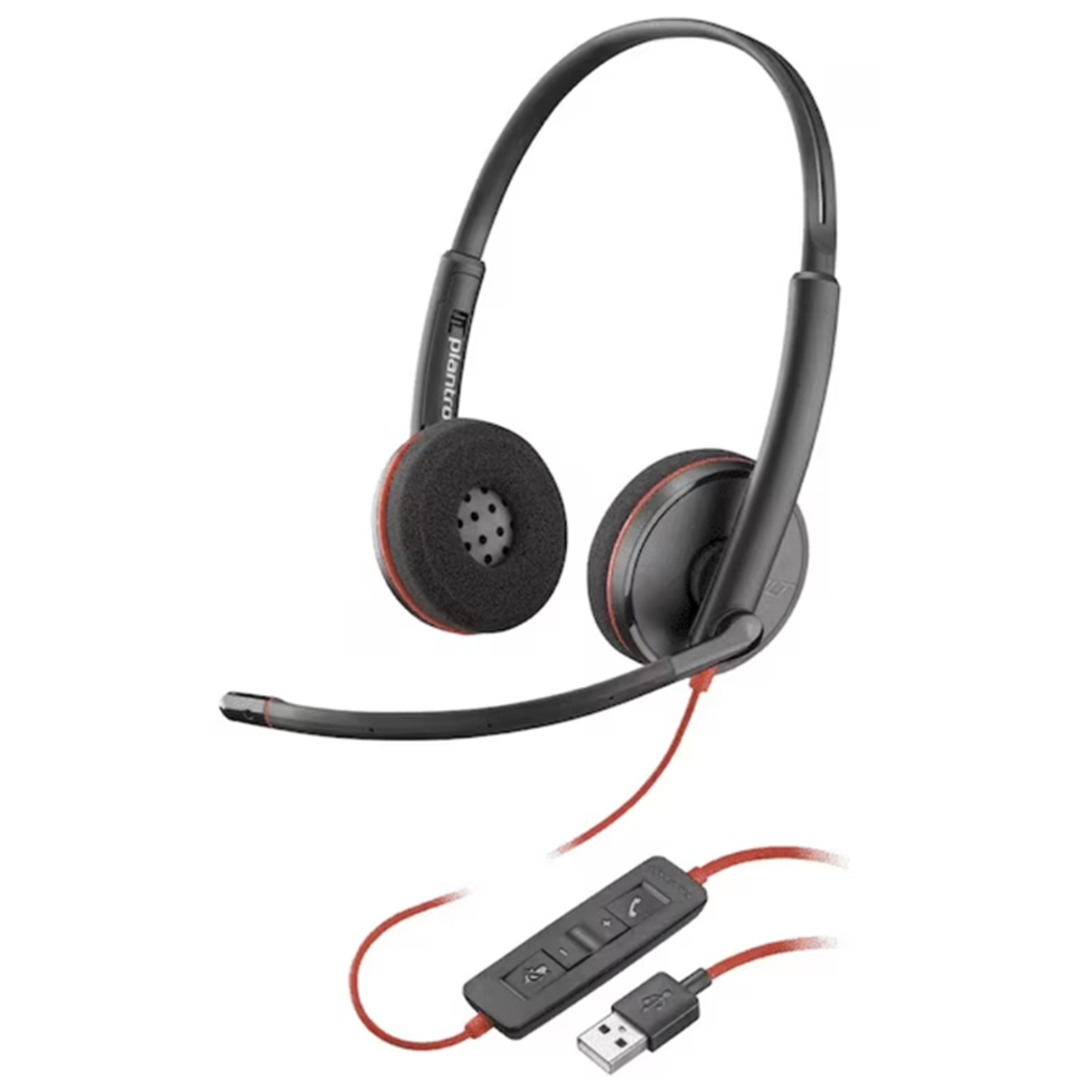 Poly 209745-201 BLACKWIRE C3220 USB-A (New -201 SKU) stereo UC USB-A headset --by Plantronics       