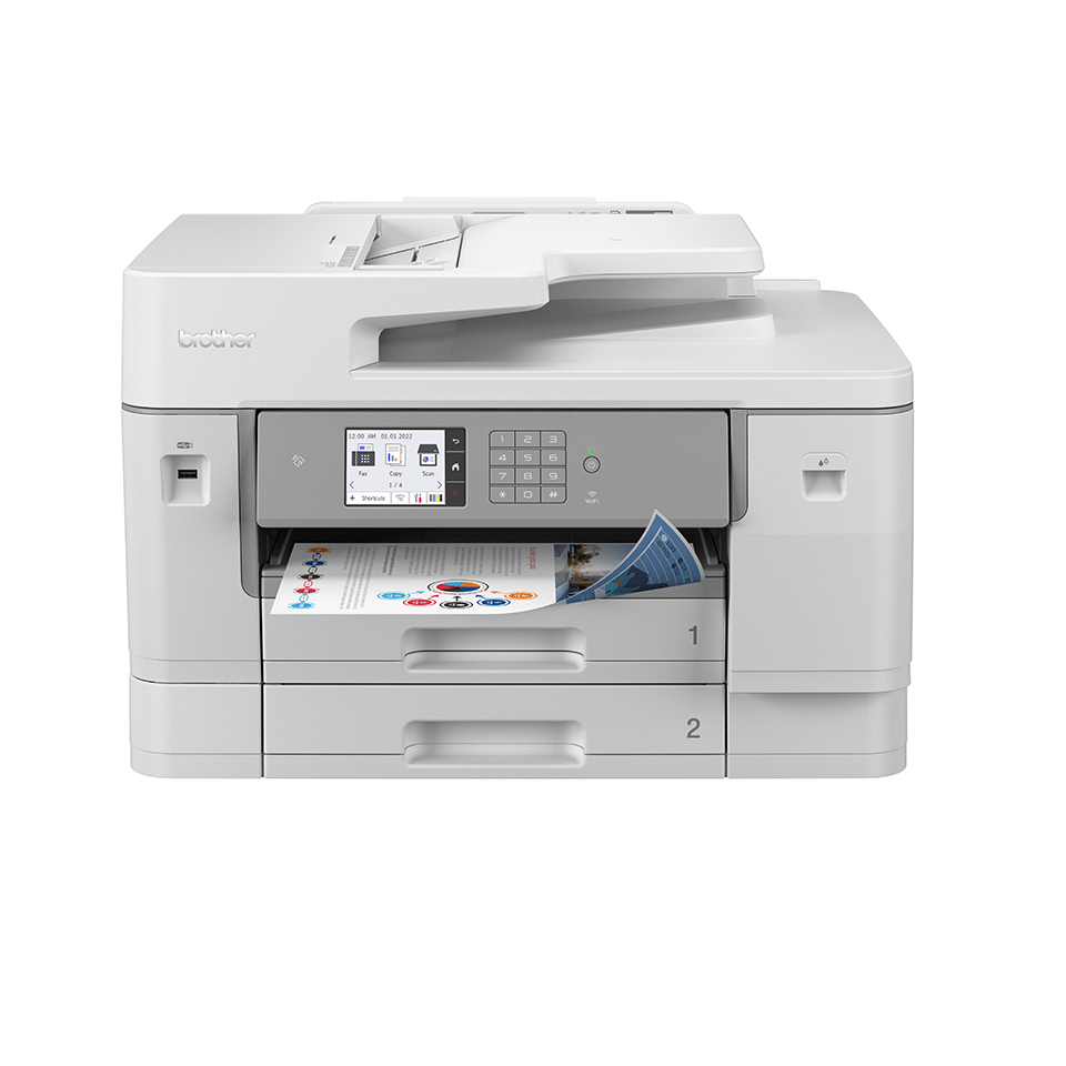 Brother MFCJ6955DW A3 Colour Inkjet All-in-One Print/Scan/Copy/Fax 1200 dpi Optical Scan - 500 sheets Input - Fast Ethernet - Wireless LAN