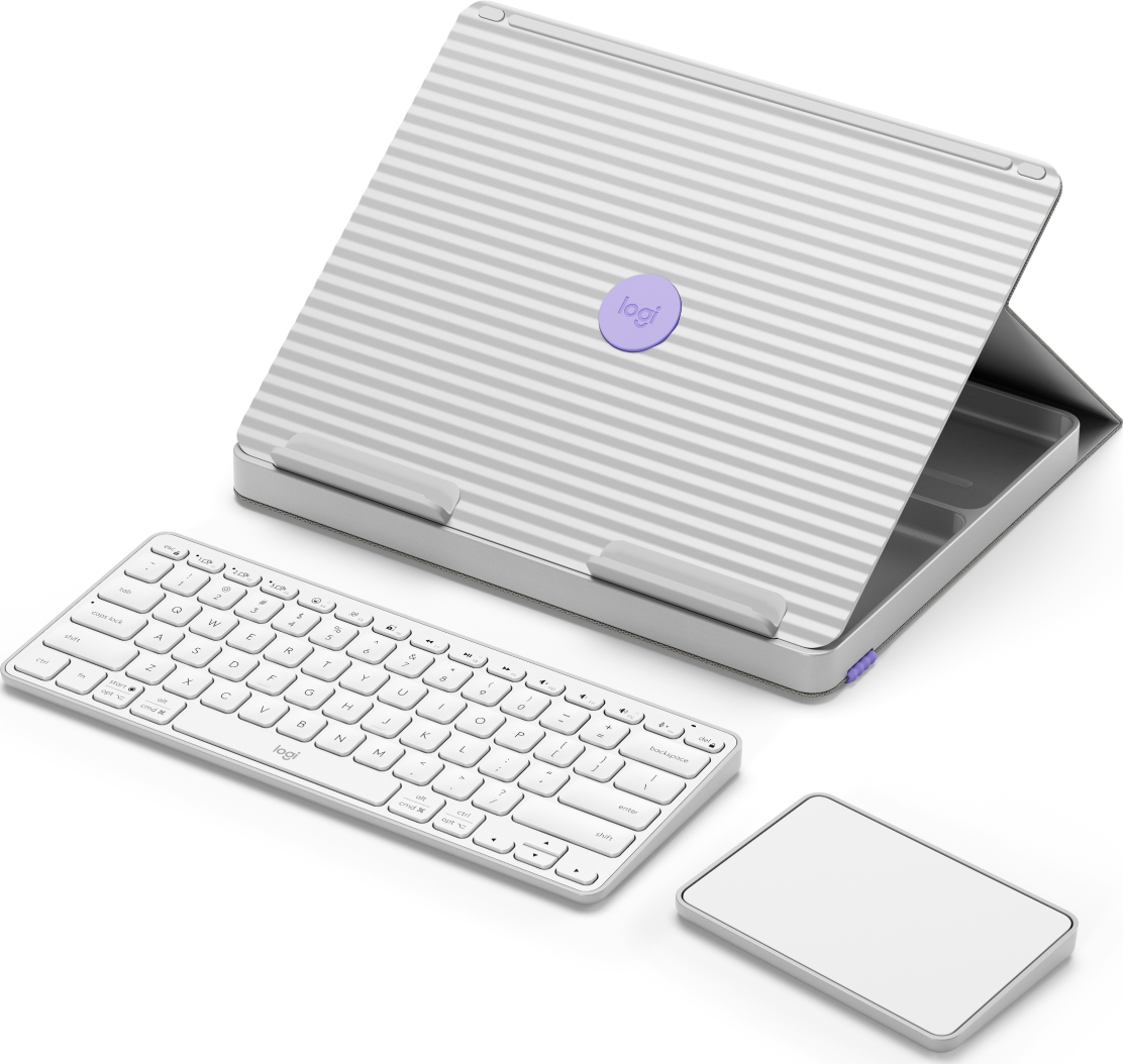 Logitech Casa Pop-Up Laptop Desk - White