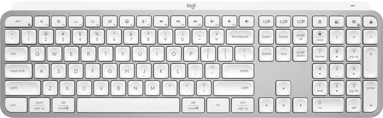 Logitech MX Keys S Wireless Keyboard - Pale Grey