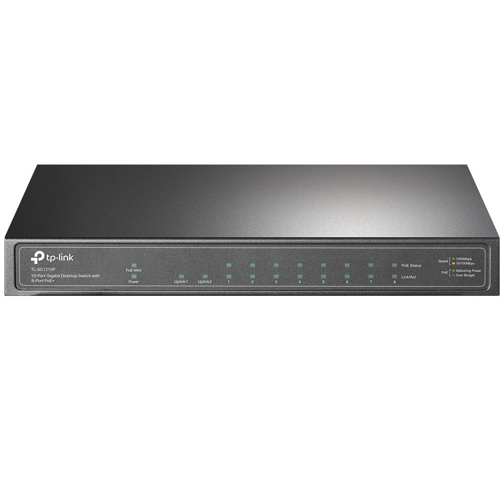 TP-Link SG1210P 10 Port Gigabit Desktop Switch With 8 Port POE