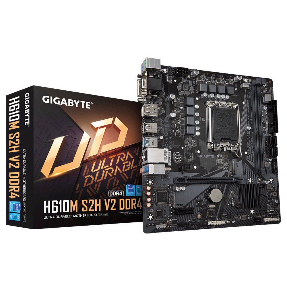 Gigabyte H610M S2H V2 DDR4 mATX LGA1700 Motherboard
