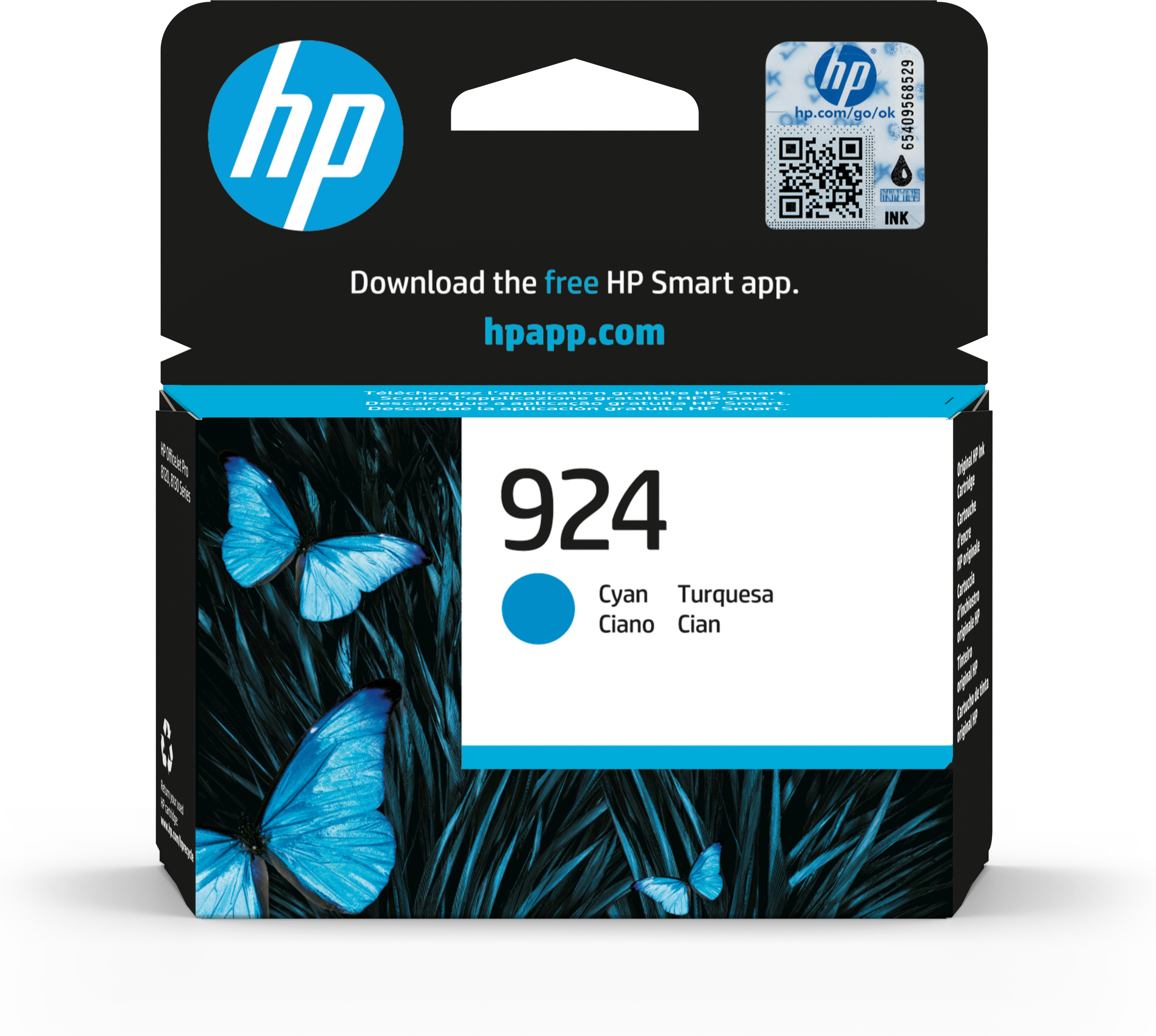 HP #924 Cyan Ink 4K0U3NA