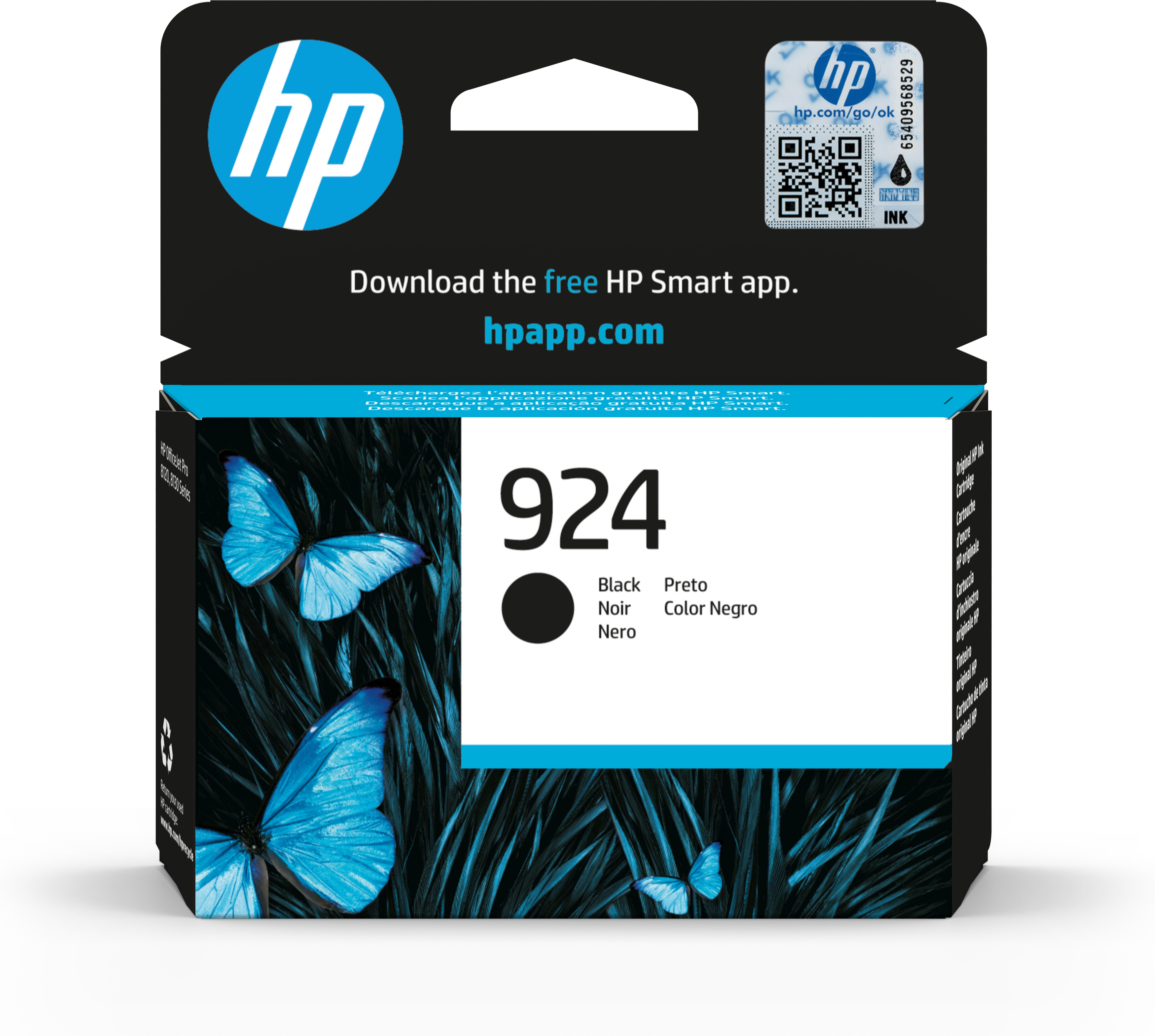HP #924 Black Ink 4K0U6NA