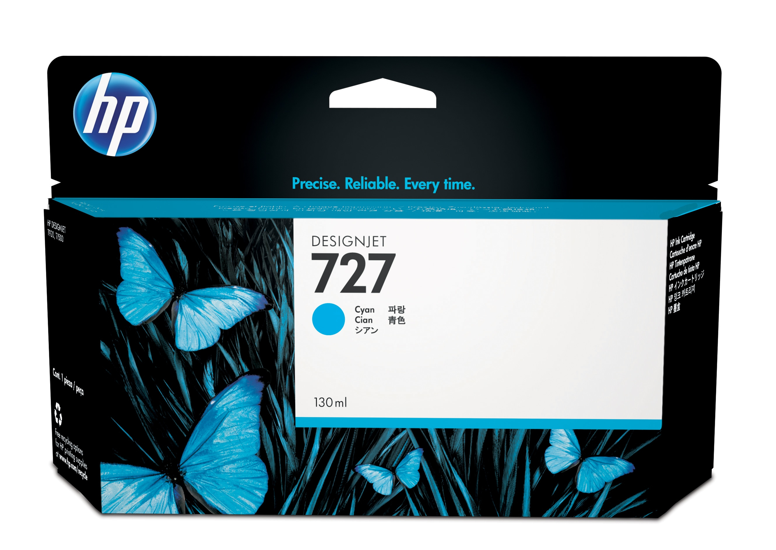 HP #727 130ml Cyan Ink B3P19A