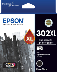 Epson 302 HY Ph Blk Ink Cart