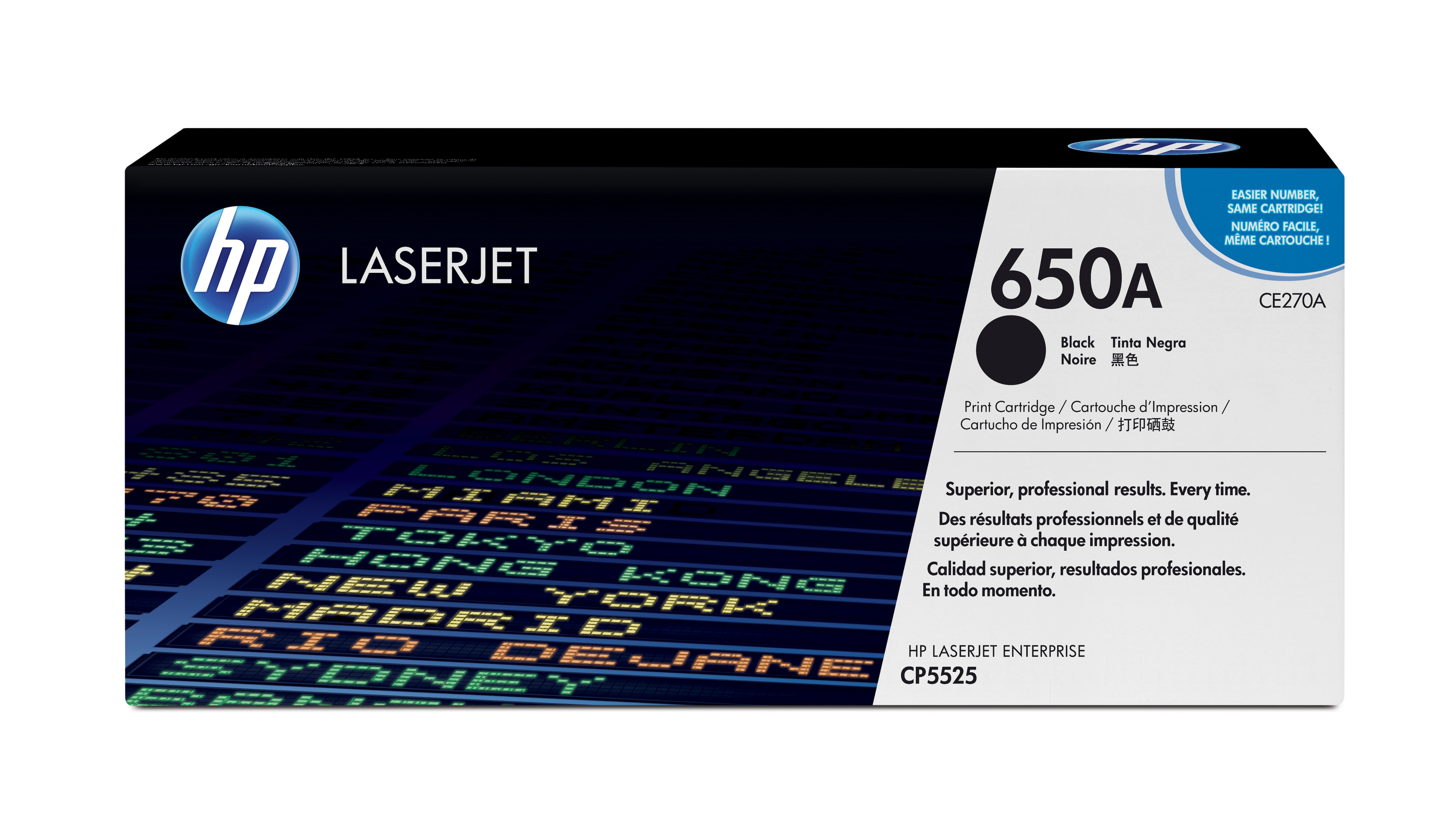 HP #650A Black Toner CE270A