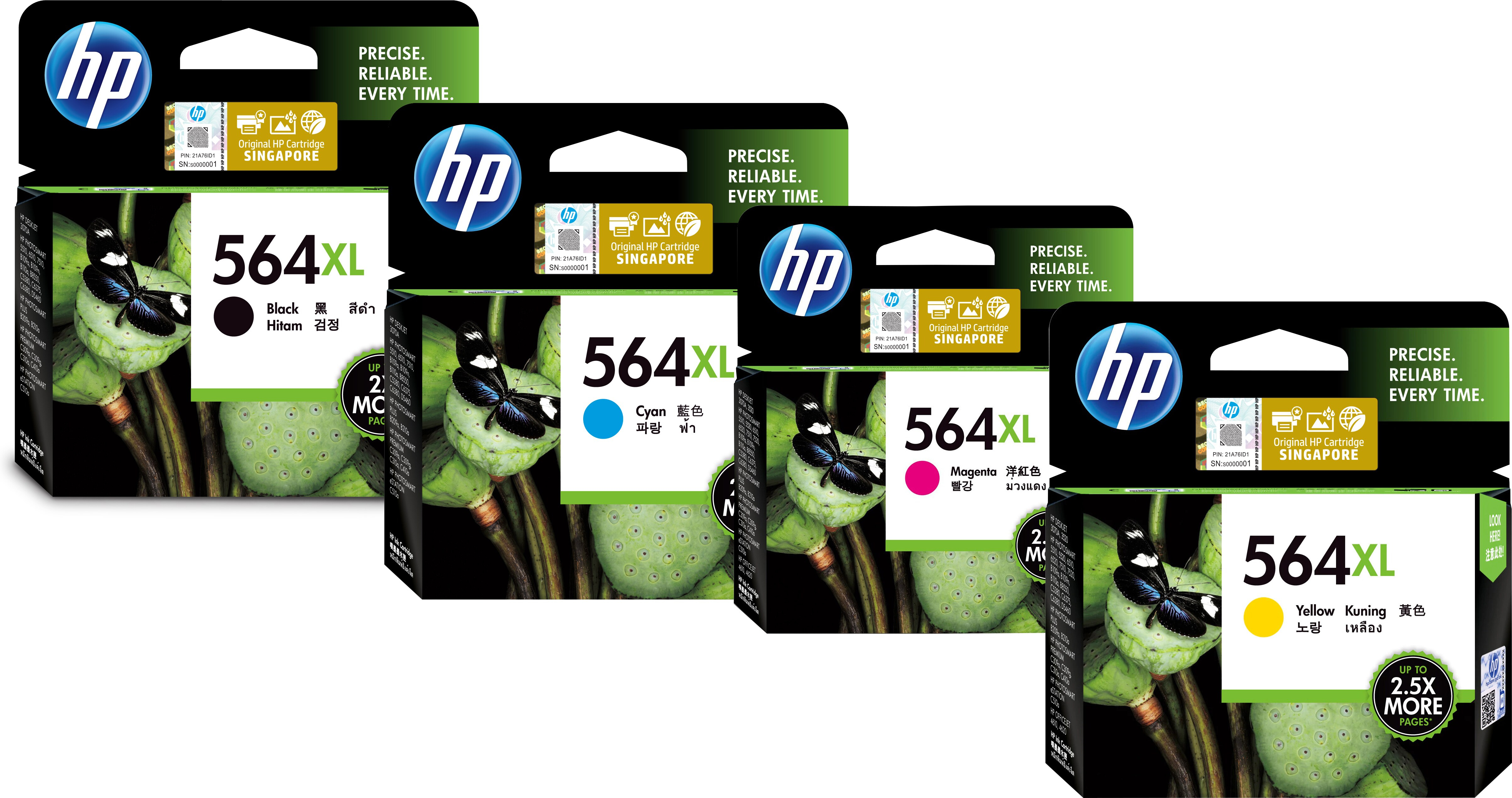 HP 564XL B,C,M,Y 4 pack