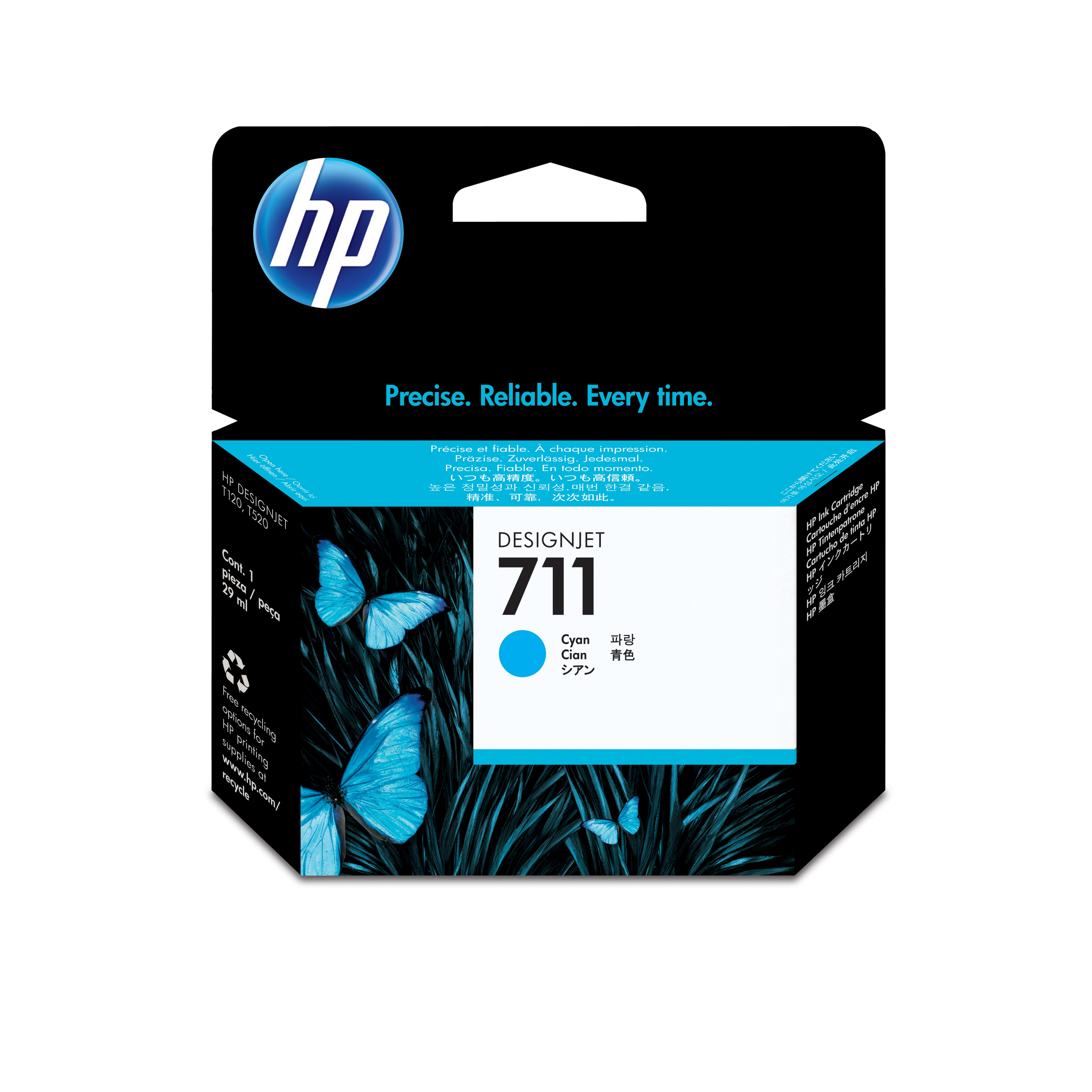 HP #711 29ml Cyan Ink CZ130A