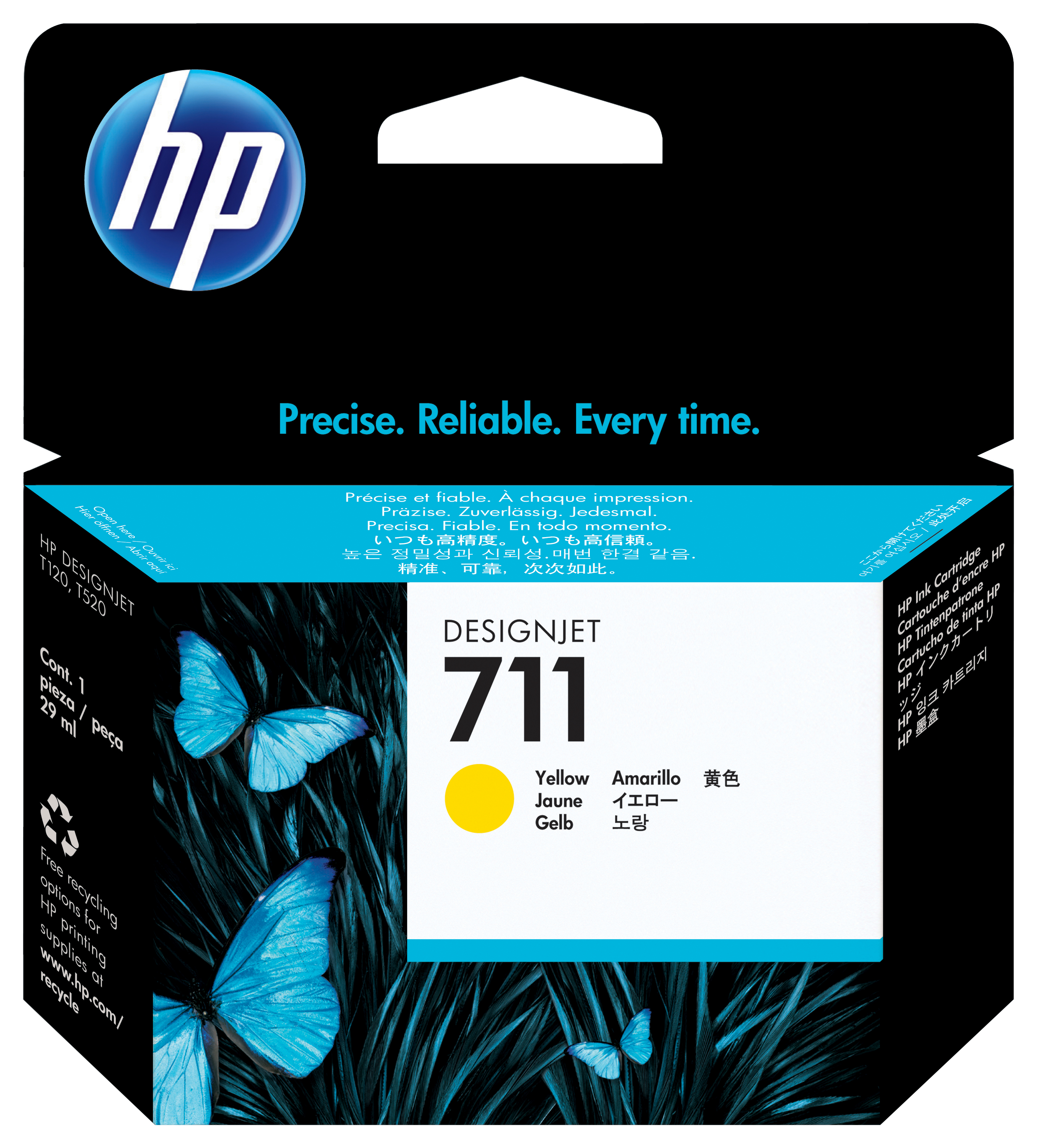 HP #711 29ml Yellow Ink CZ132A