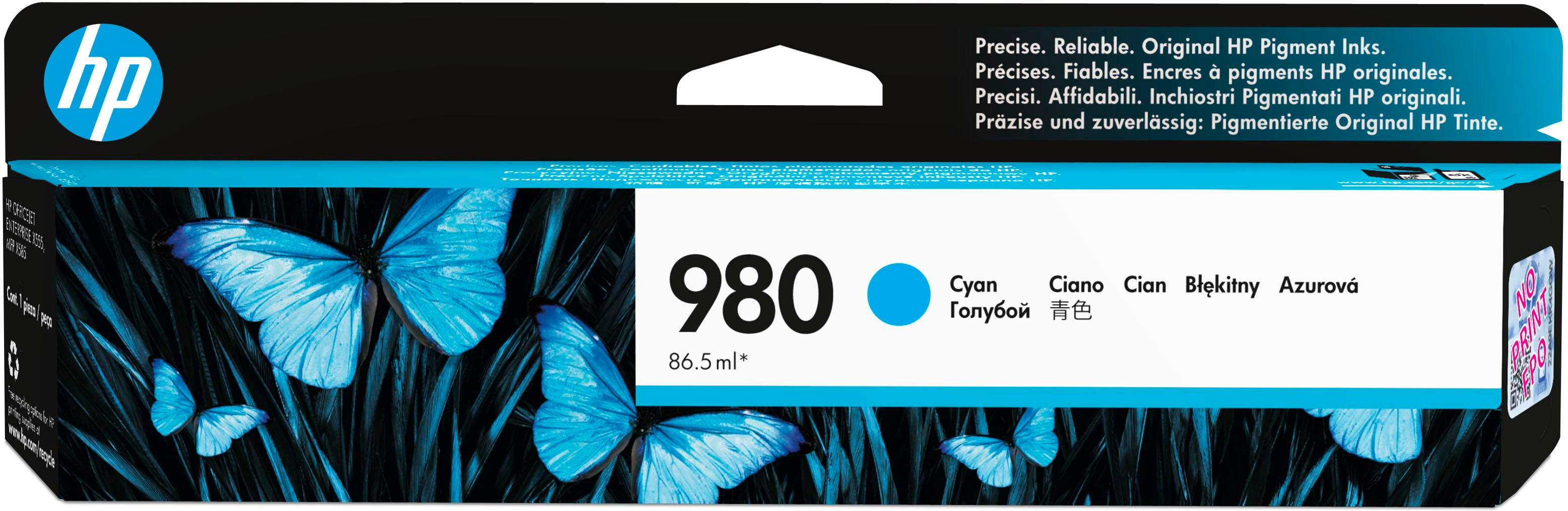 HP #980 Cyan Ink Cart D8J07A