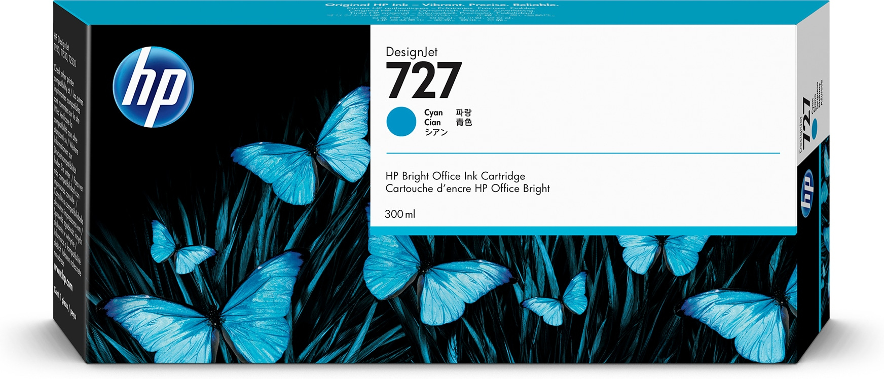 HP 727 300ml Cyan Ink # F9J76A