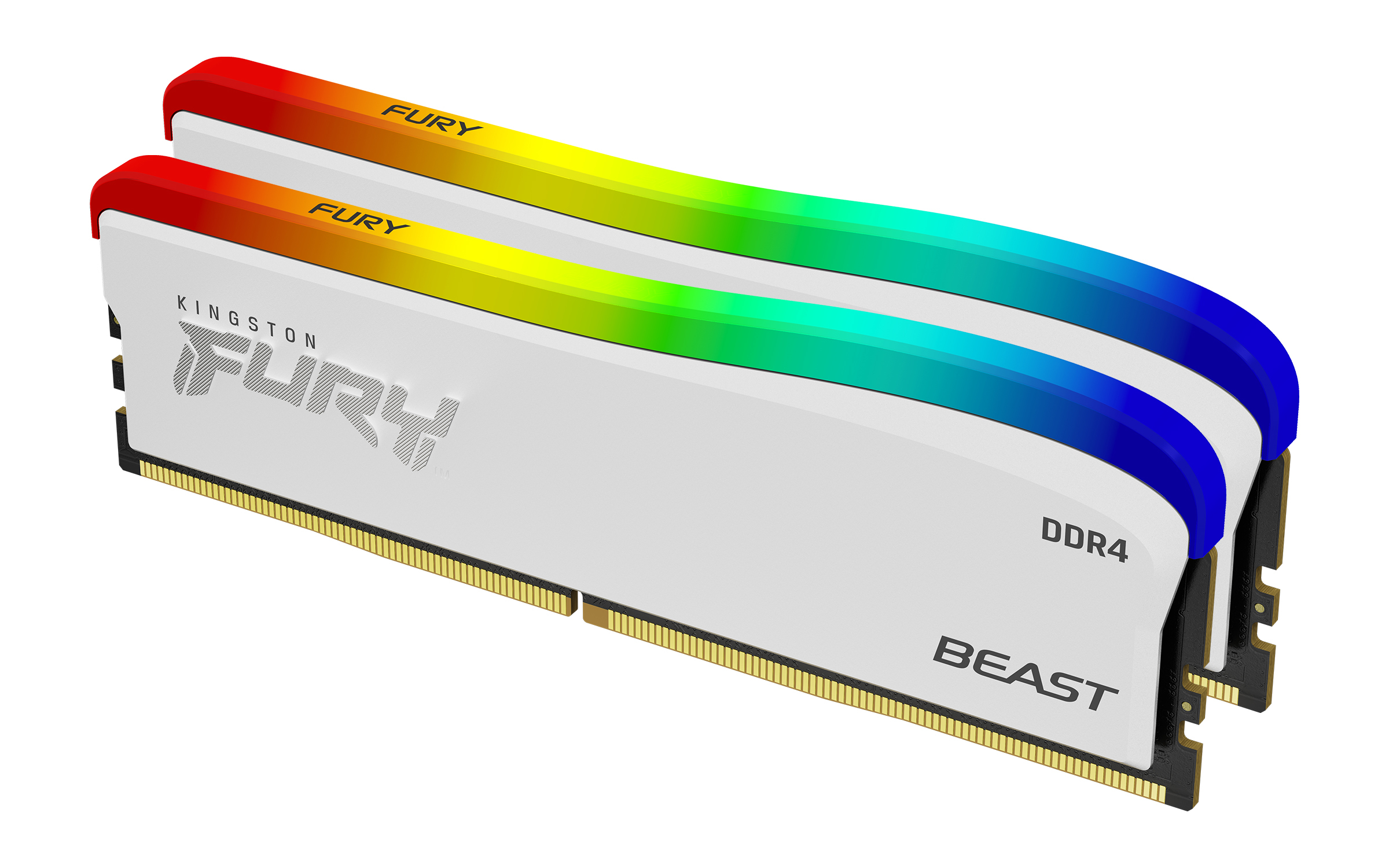 KINGTON 16GB 3200MT/s DDR4 CL16 DIMM (Kit of 2) FURY BEAST WHITE RGB