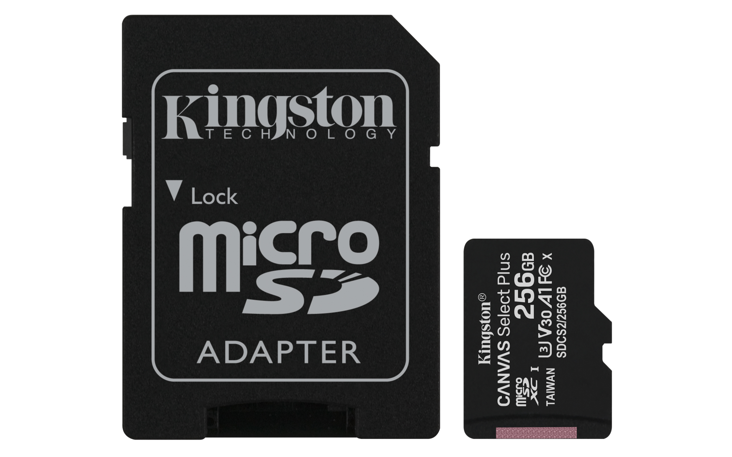 KINGSTON 256GB MICROSDXC UHS-1 CANVAS SELECT PLUS MEMORY CARD WITH SD ADAPTER