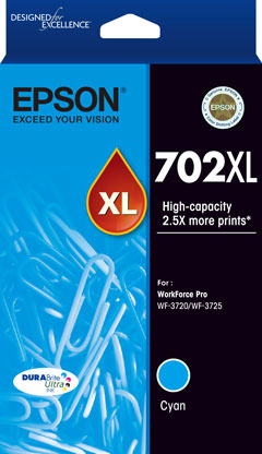 Epson 702 Cyan XL Ink Cart