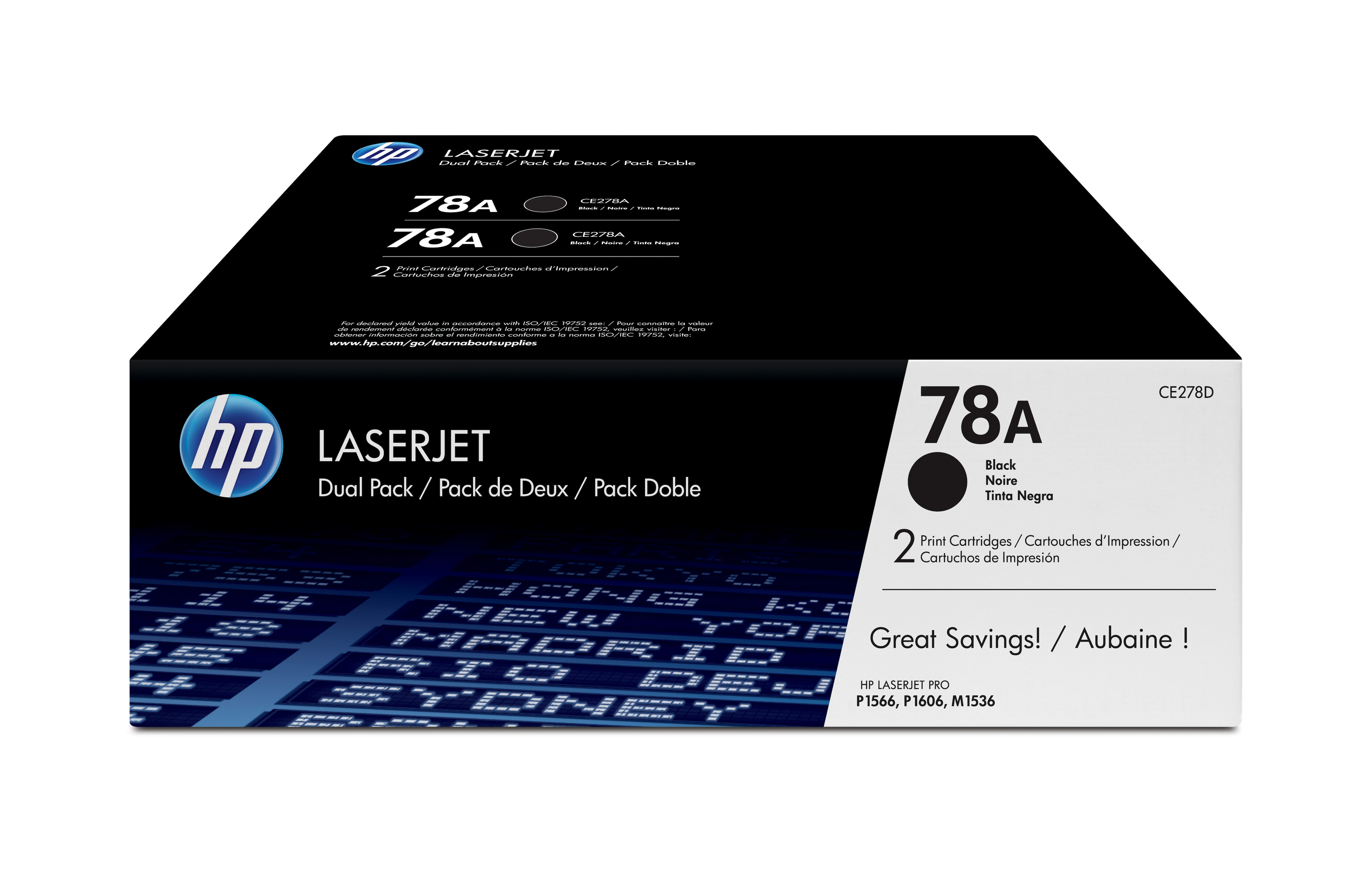 HP 78A Blk Ton Dual Pk CE278AD