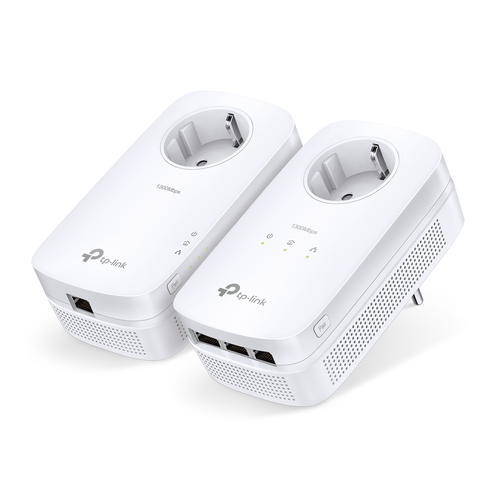 TP-LINK TL-PA8033PKIT AV1300 3-port Gigabit Passthrough Powerline Starter Kit