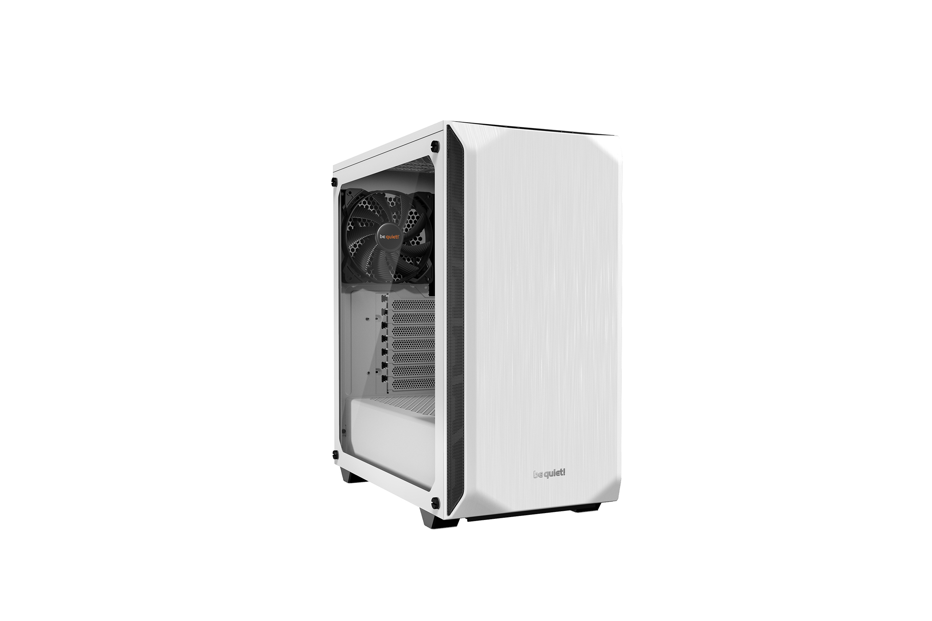 be quiet Pure Base 500 TG White Mid Tower Case Tempered Glass CPU Cooler Supports Upto 190mm GPU Supports Upto 369mm 7X PCI Slots 360mm Radiator Supported Front: 2X USB HD Audio No PSU