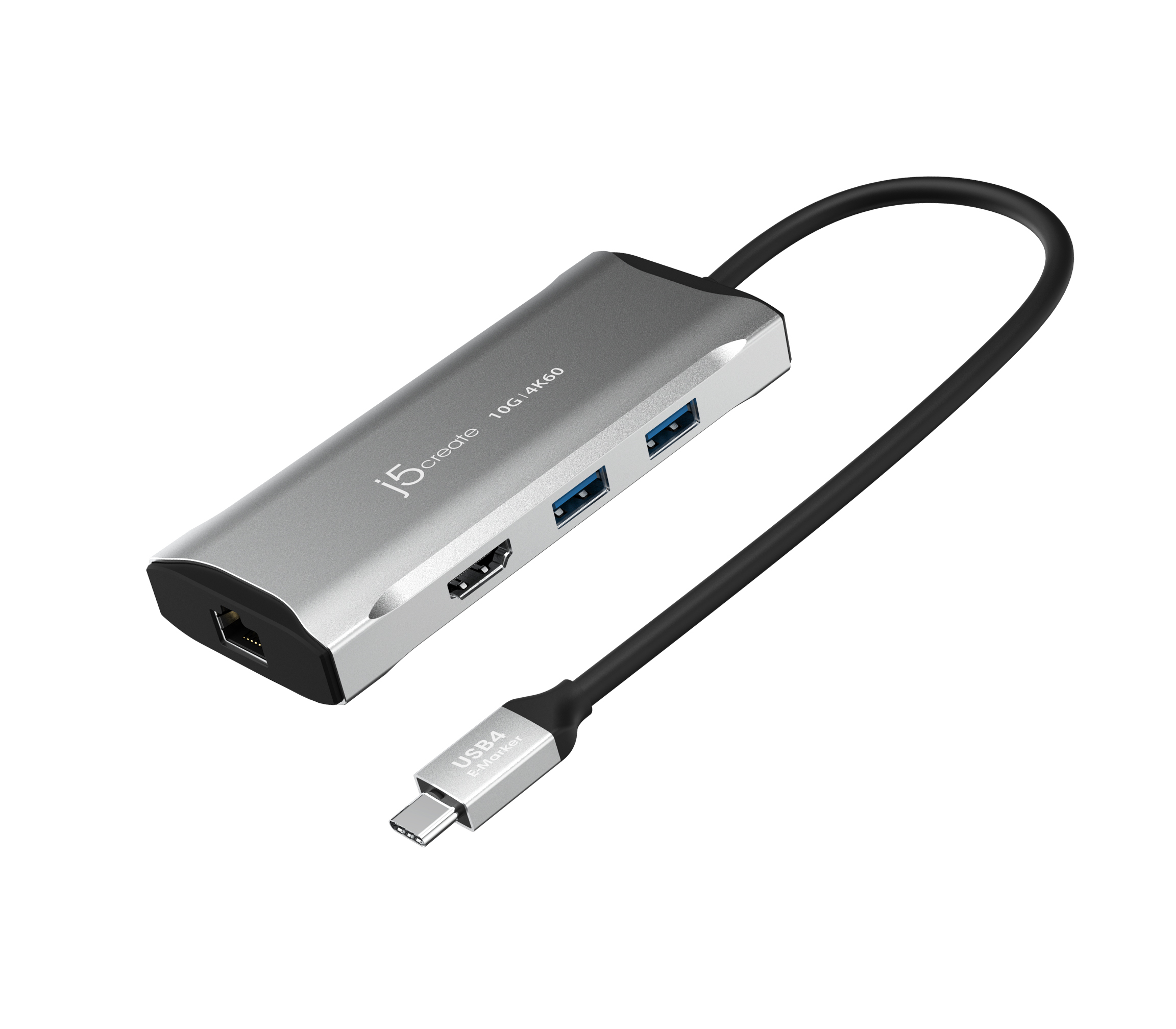 J5create USB-C 4K Display 10Gbps Power Delivery Mini Docking Station 1x 4K HDMI 1x Ethernet 2x USB-A 1x 100W PD