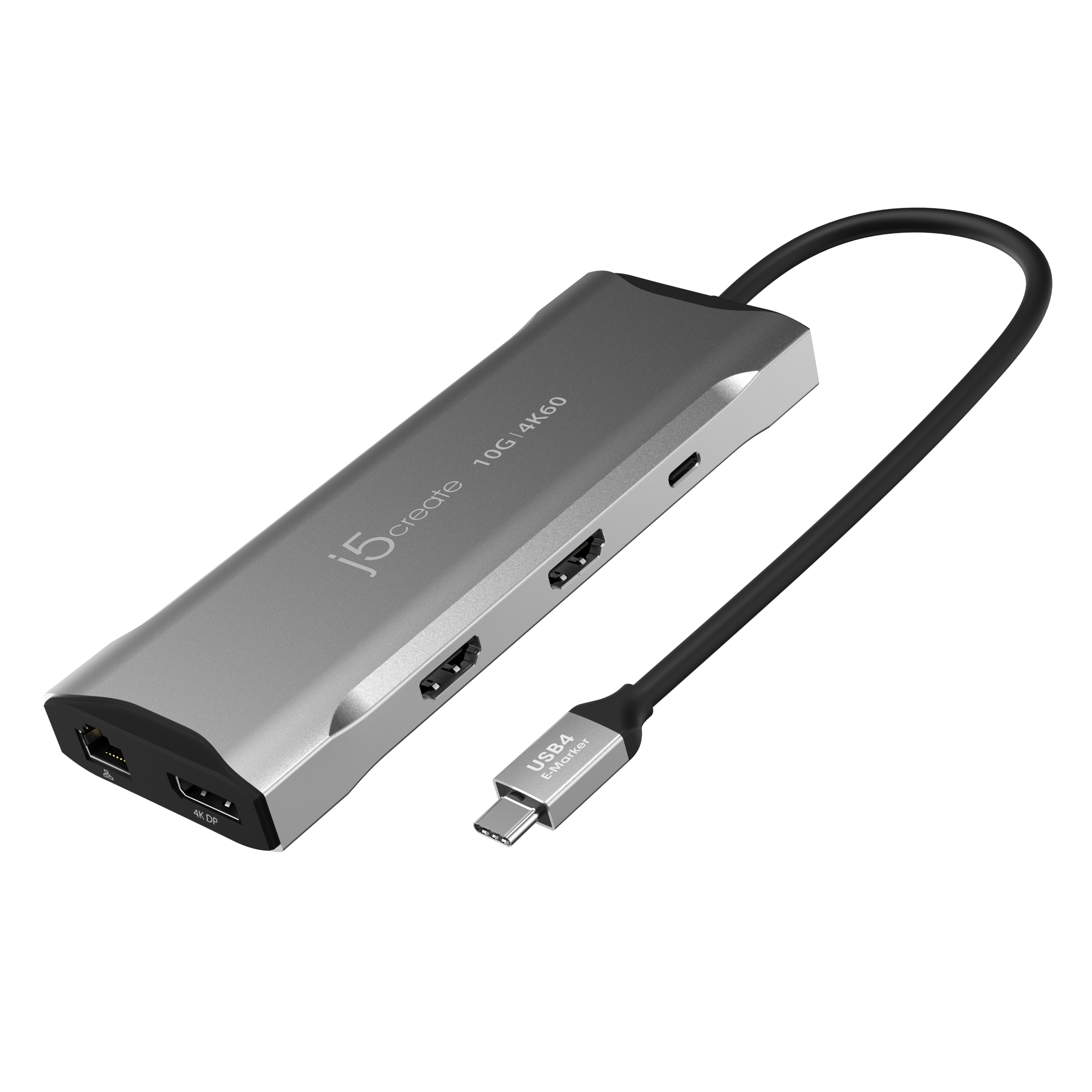 J5create USB-C Triple 4K Display 10Gbps Power Delivery Mini Docking Station 2x 4K HDMI 1x 4K Display 1x Ethernet 1x SD microSD Card Reader 2x USB-A 1x USB-C 1x 100W PD