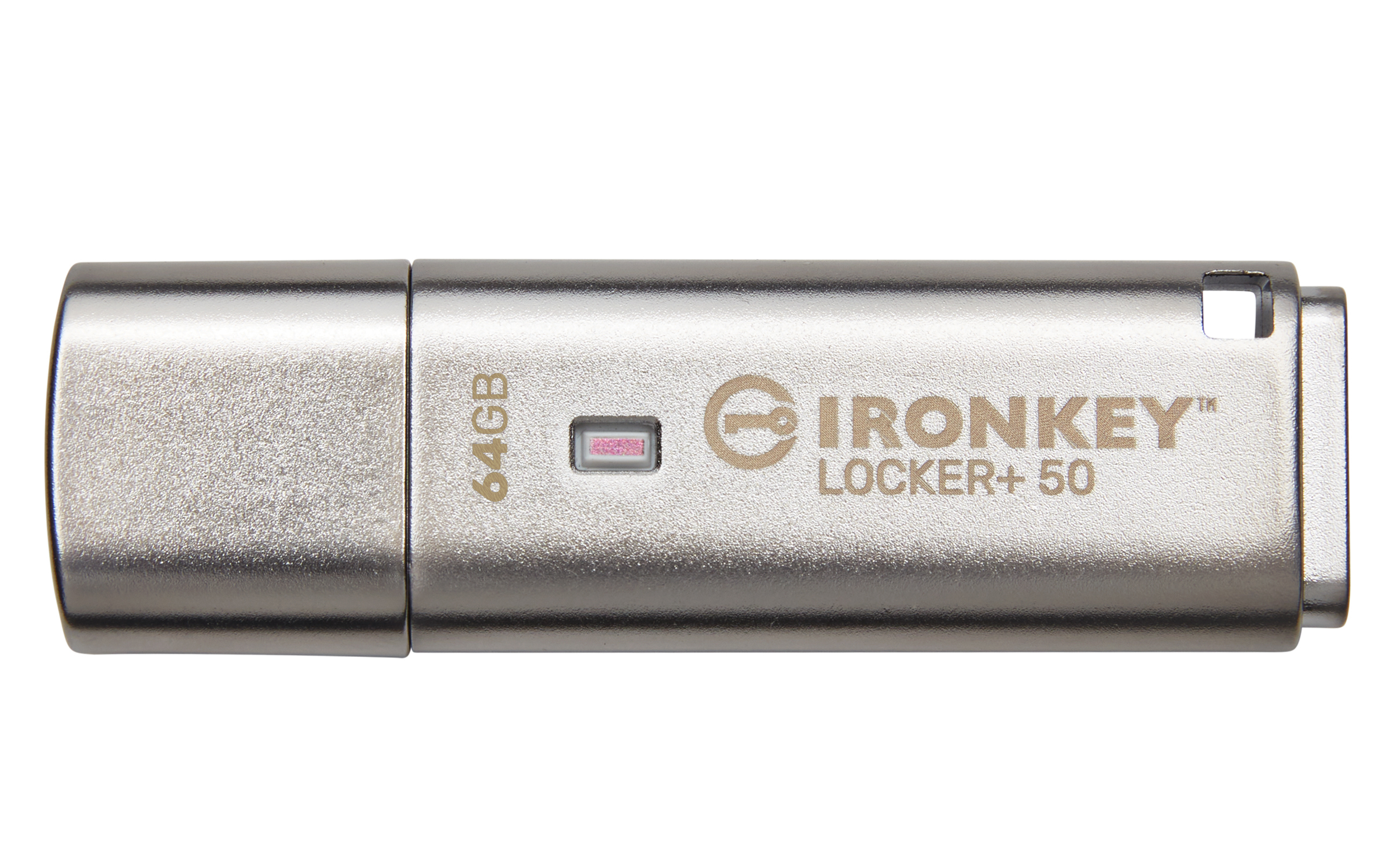 Kingston IronKey Locker+ 50 USB Flash Drive - 64GB Provide Consumer-Grade Security with AES Hardware-Encryption in XTS
