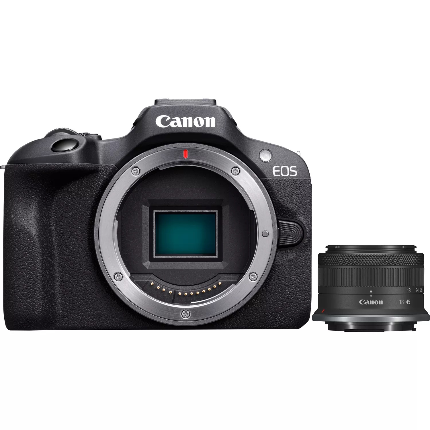 Canon EOS R100 Mirrorless Camera with 18-45mm Lens  24.2MP APS-C Sensor - 4K24p Video with Crop - FHD 60p - Wi-Fi & Bluetooth - (RF-S 18-45mm f/4.5-6.3 IS STM Lens)