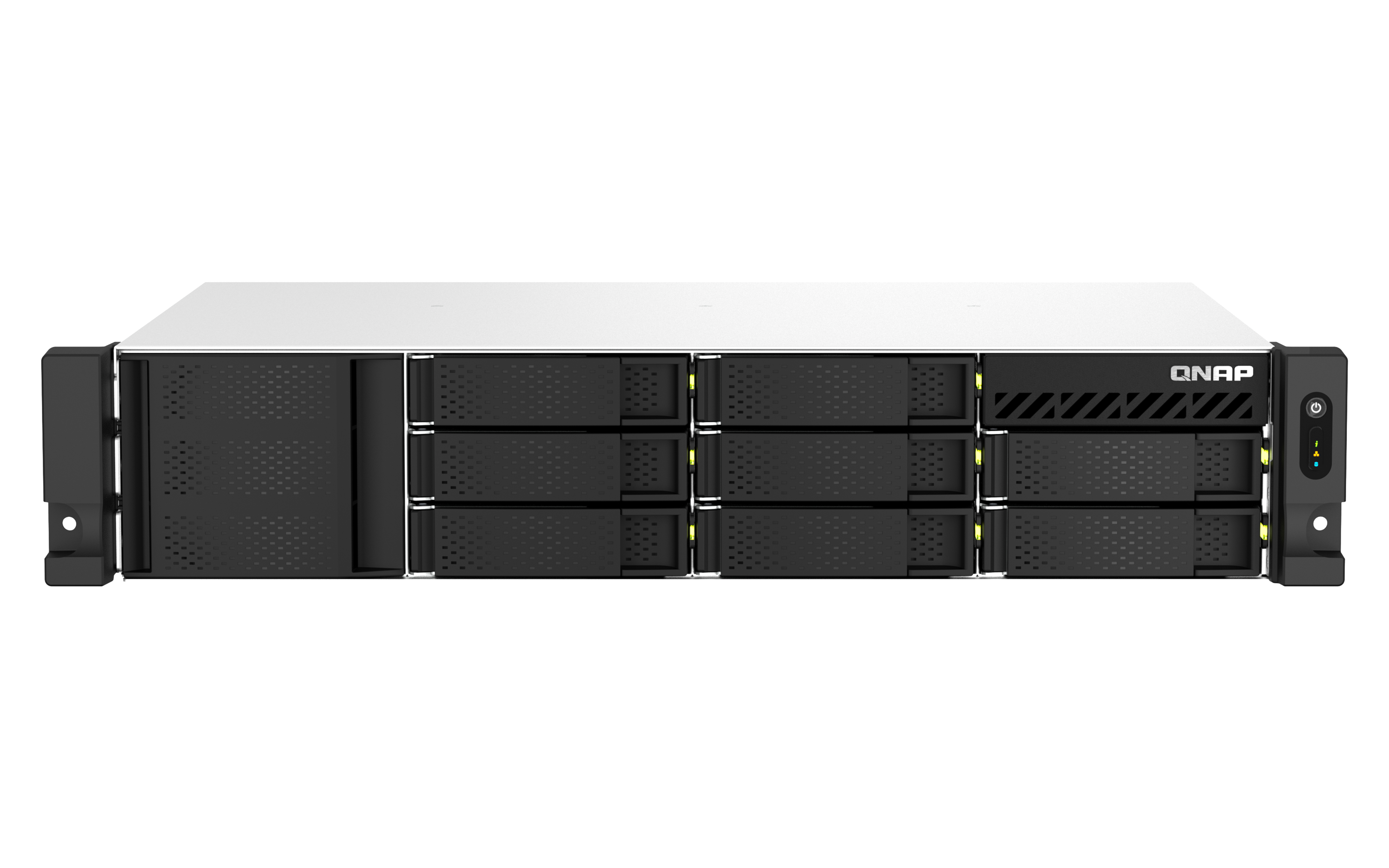 QNAP TS-864eU-8G Business 2U 8-Bay Rackmount NAS Server Intel Quad Core Upto 2.9GHz 8GB Ram 1x PCI 4x HDMI 1x HDMI 3 Years Warranty Come with 8 Camera License