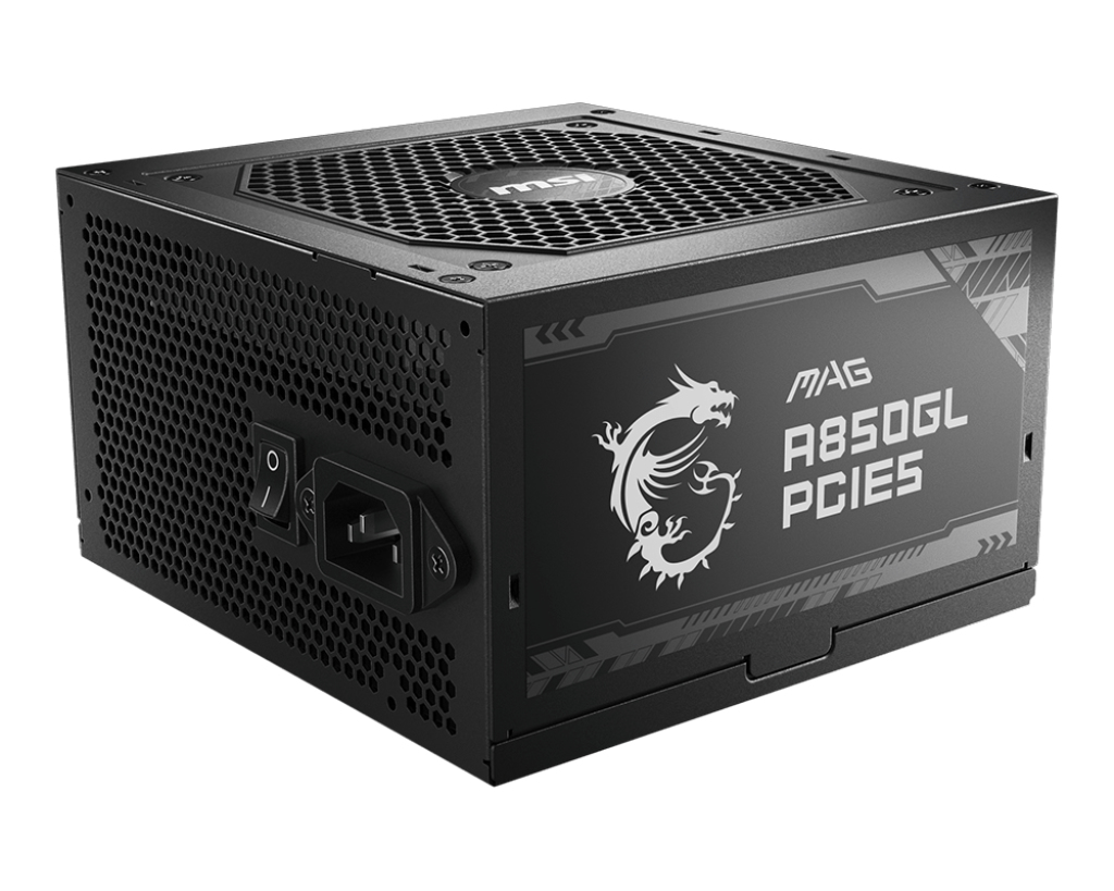 MSI MAG 850W Power Supply 80 Plus Gold - ATX 3.0 PCIe 5.0 Ready - 12VHPWR 12+4-Pin - Full Modular Design - Industrial Level Protection with OVP / OCP / OPP / OTP / SCP / UVP - 7 years Warranty