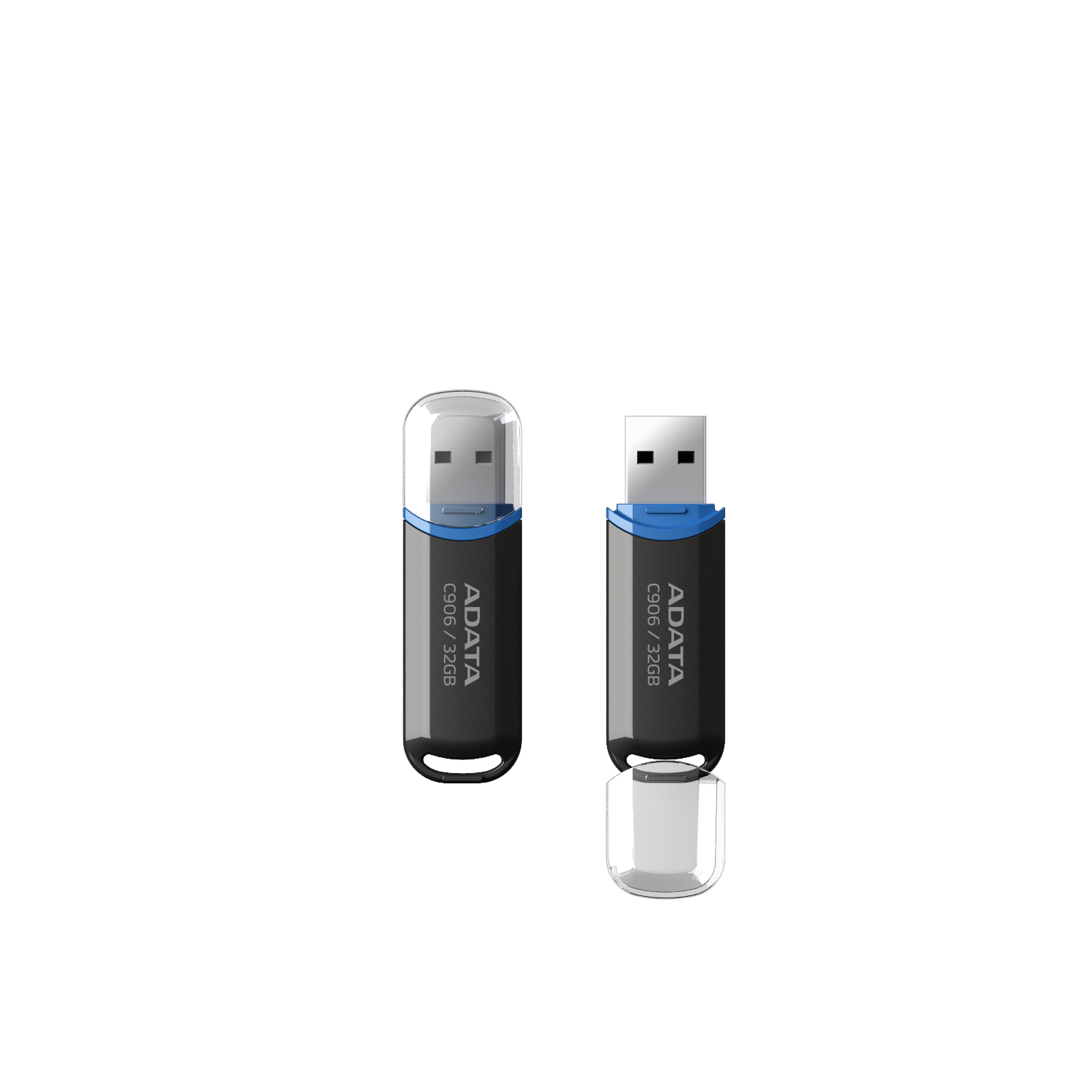 ADATA C906 USB Flash Drive - 32GB - Black / Blue USB 2.0