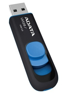 ADATA UV128 USB Flash Drive - 32GB - Black / Blue USB 3.2
