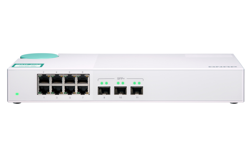 QNAP QSW-308S Unmanaged Switch 8x 1GbE RJ-45 Ports 3x 10GbE SFP+ Ports