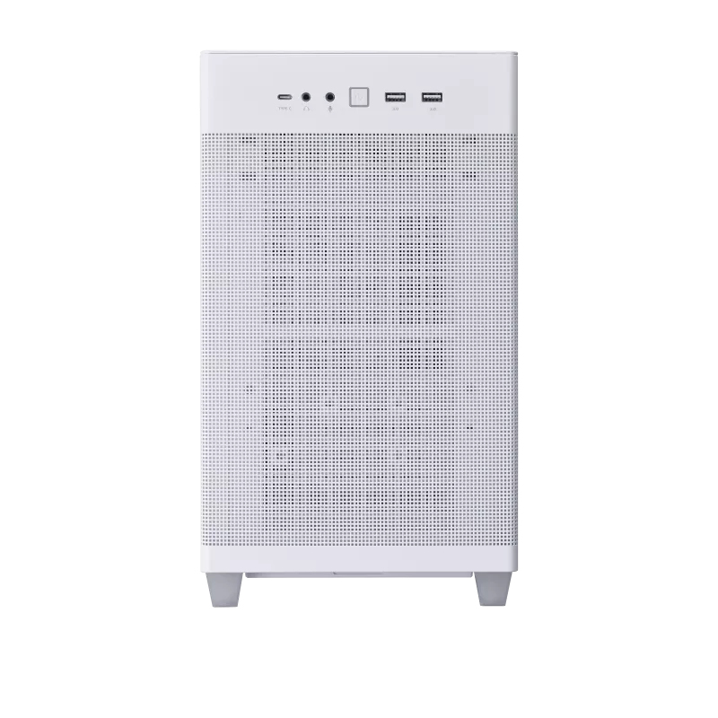 ASUS PRIME AP201 MESH WHITE TG Micro Tower for MATX CPU Cooler Support Upto 170mm GPU Support Upto 338mm 4x PCI Slot 360mm Radiator Supported Front I/O: 2x USB 1X Type C HD Audio