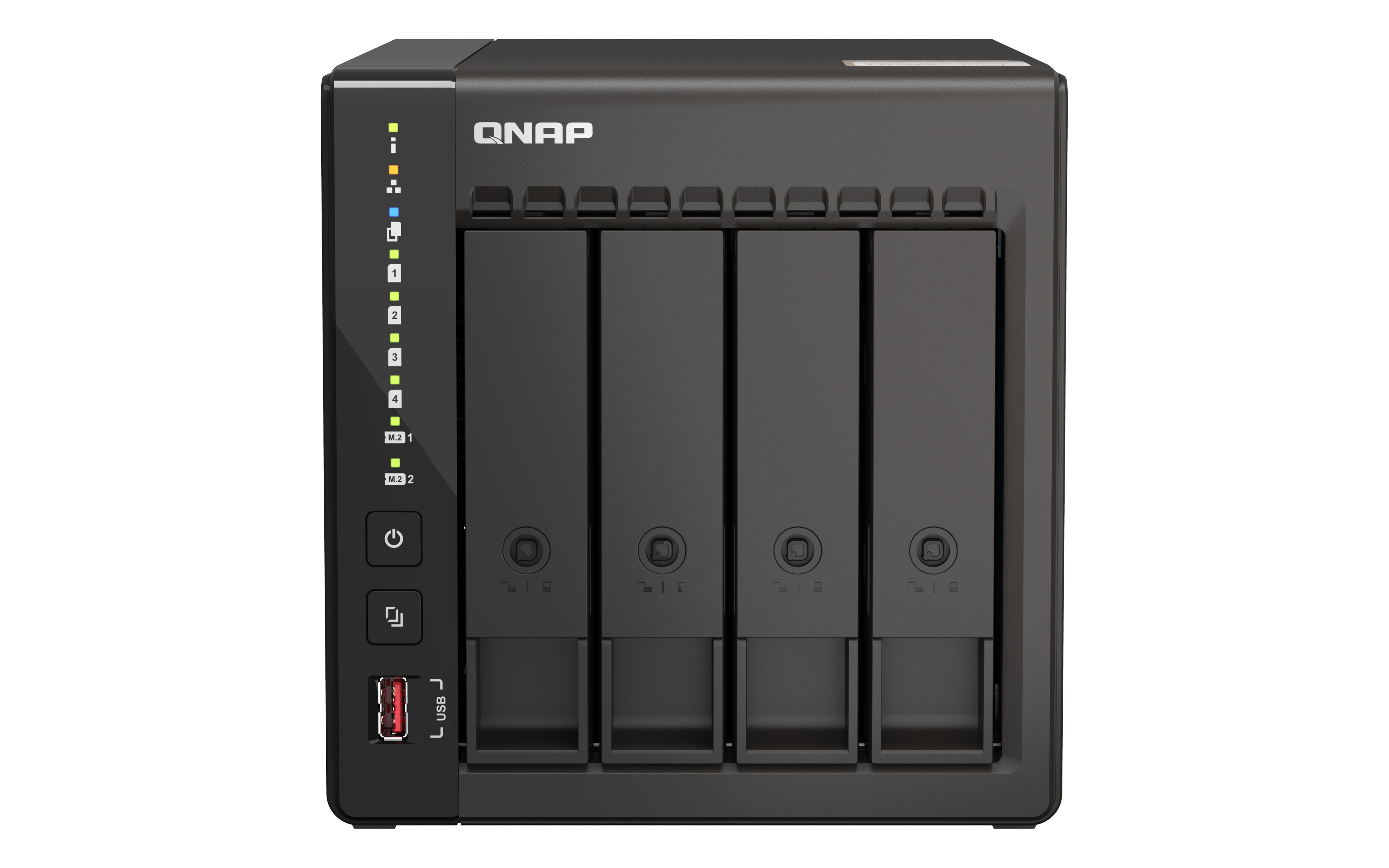 QNAP QVP-41C 4-Bay High-Performance NVR For Home and Business Intel Quad Core Upto 2.6 GHz 8GB DDR4 (16GB Max) 2x M.2 4x USB 2x HDMI 2x 2.5 GbE Come with 8 Camera license (24 Max)