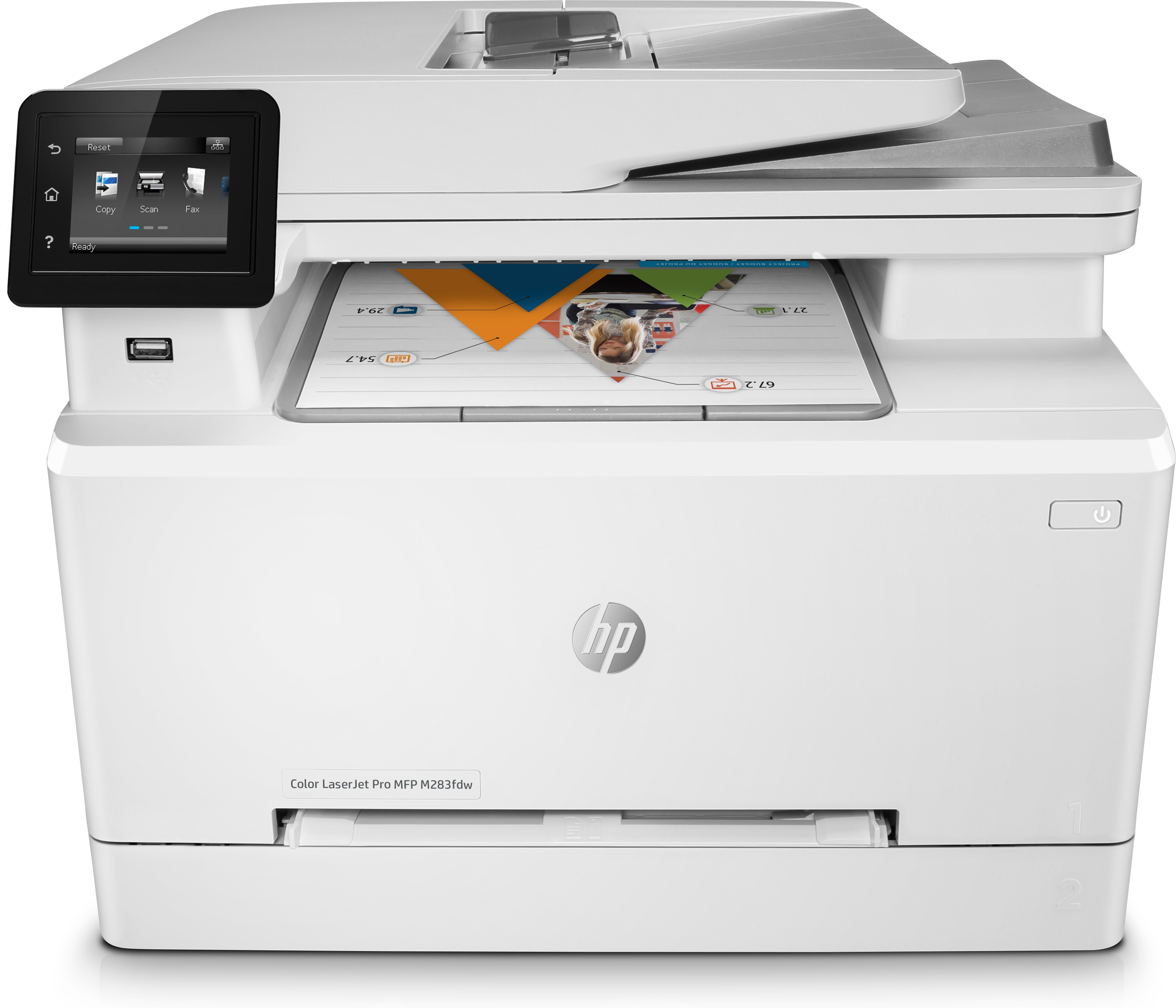 HP LaserJet Pro M283FDW Colour Laser Multifunction Printer Print / Copy / Scan / Fax - ePrint / AirPrint - Wifi - Networkable - Fax - 21 ppm - 2-sided printing - Smart task - All-in-one toner - No drums required - 3 Year Warranty