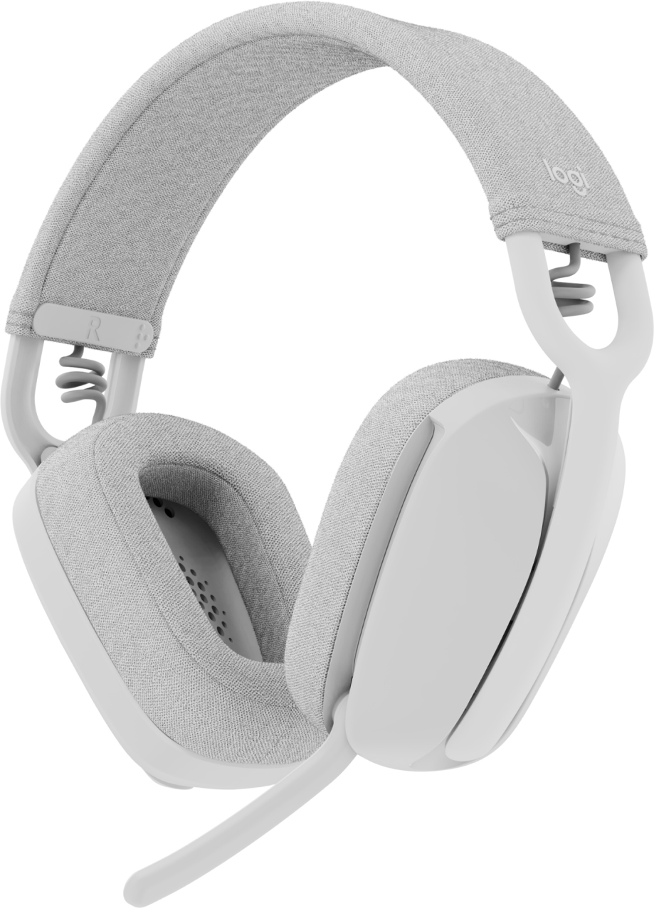 Logitech Zone Vibe 100 Headset - Off White Lightweight - Multipoint - Bluetooth