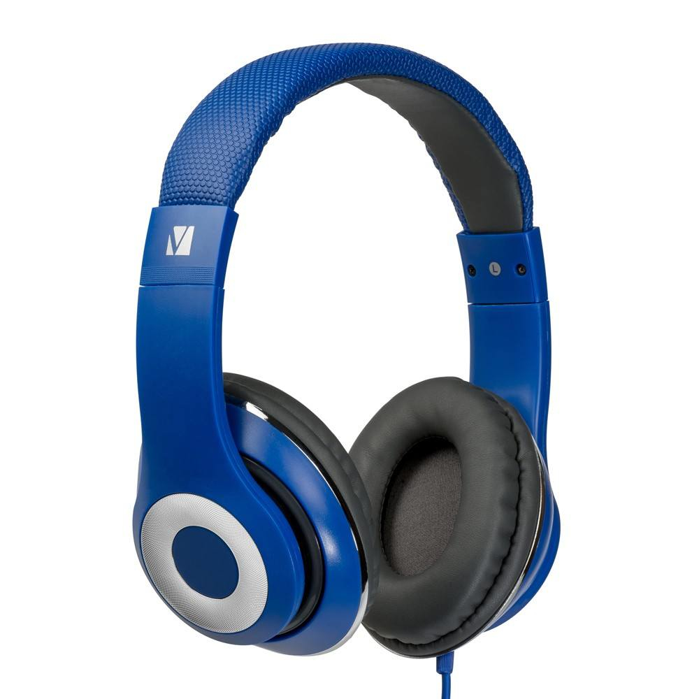 Verbatim Classic V-100C Wired Over-Ear Headphones - Blue In-line Microphone for Answering Phone Calls Whilst On-the-Go (TDK ST100)