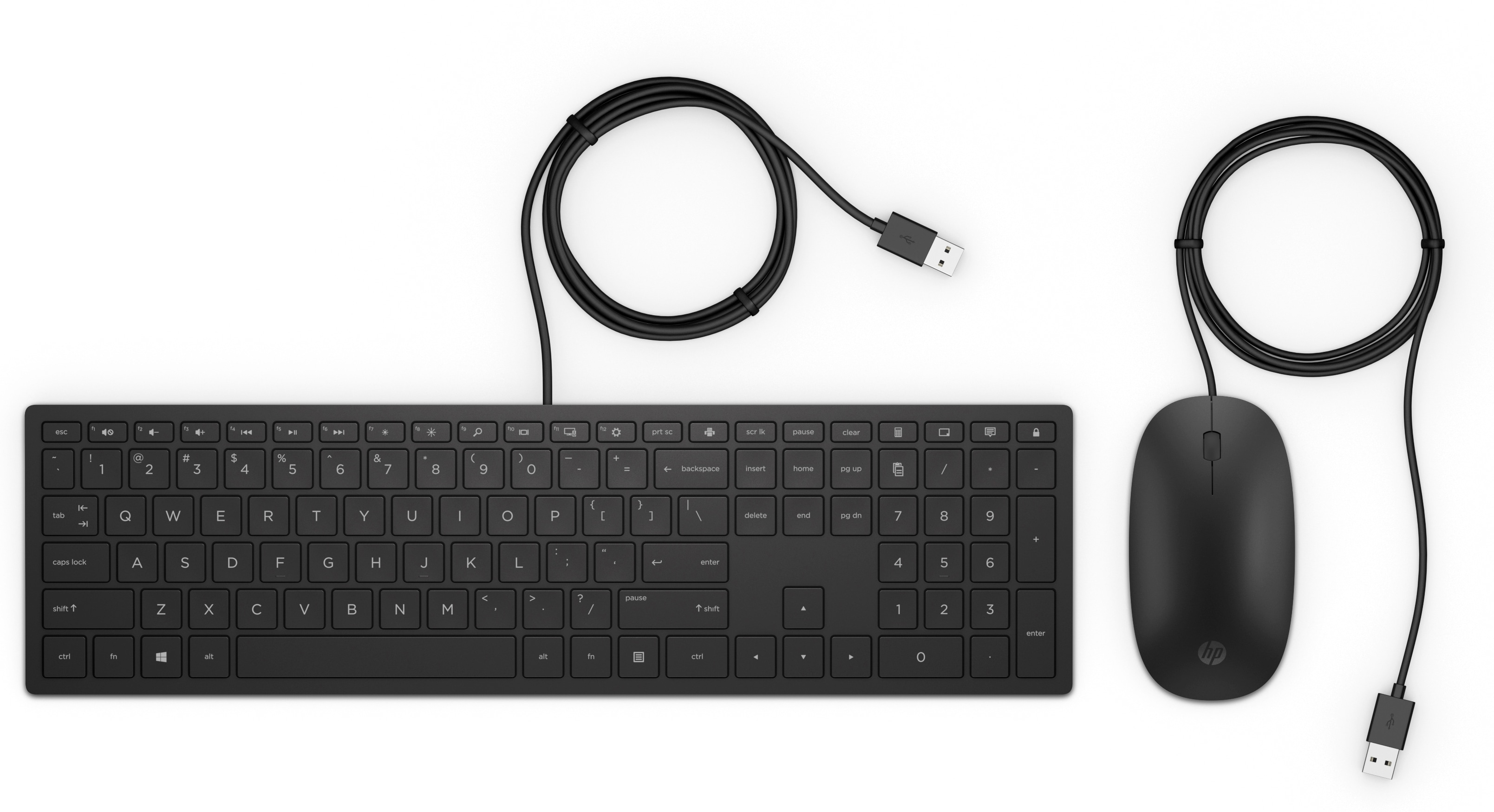 HP 4CE97AA Pavilion 400 USB Wired Slim Keyboard and Mouse Slim design
