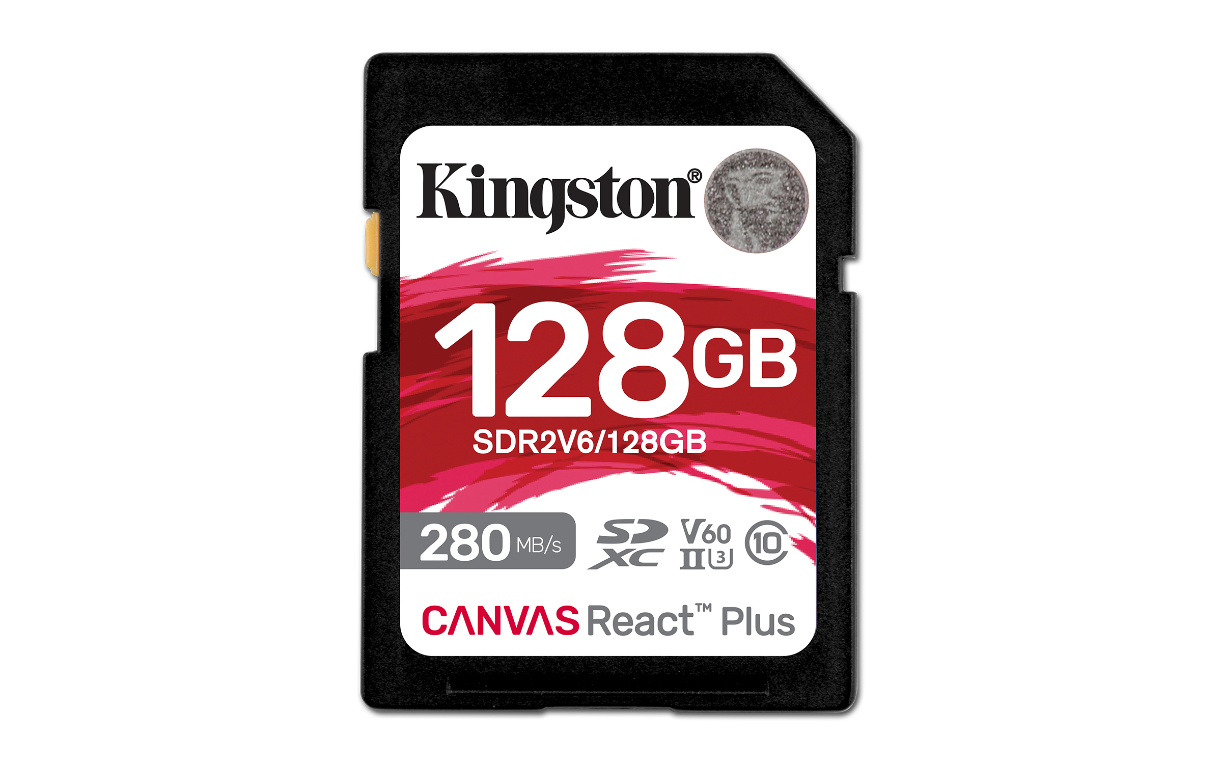 Kingston Canvas React Plus SDXC Memory Card - 128GB UHS-II - U3 - V60 - Read up to 280MB/s - Write up to 100MB/s - for DSLRs / Mirrorless Cameras & 4K Video Production