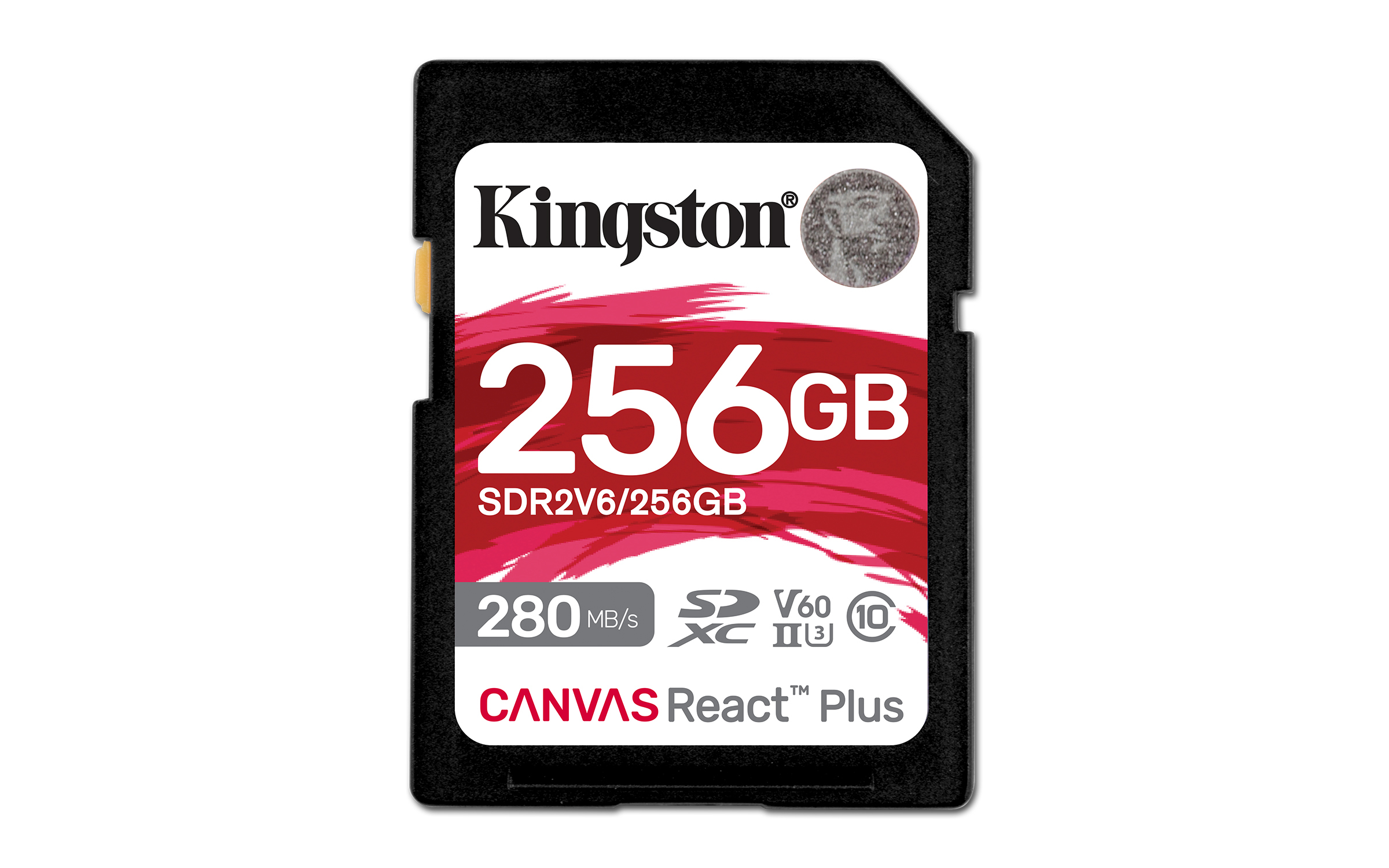 Kingston Canvas React Plus SD Memory Card - 256GB UHS-II - U3 - V60 - Read up to 280MB/s - Write up to 150MB/s - for DSLRs / Mirrorless Cameras & 4K Video Production