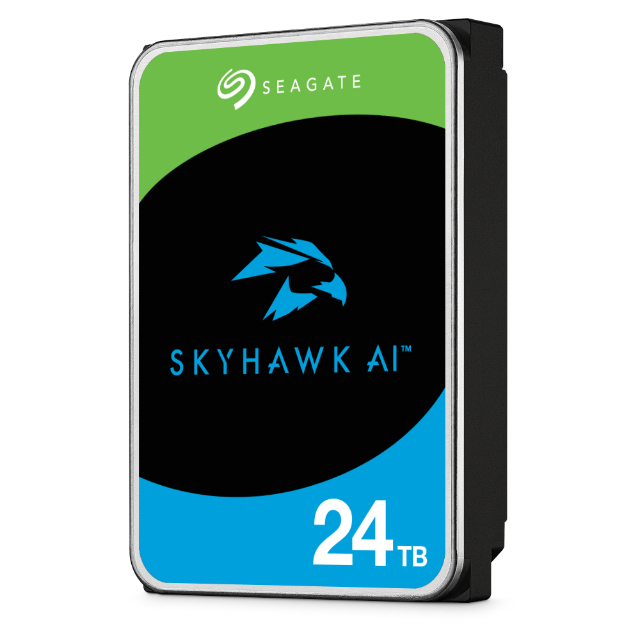 Seagate SkyHawk AI 24TB Internal HDD SATA3 - 512MB Cache for DVR NVR Security Camera System- supporting up to 64 HD video streams and 32 AI streams.5 years warranty