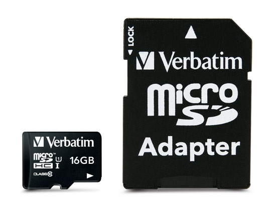 Verbatim 44082 microSDHC Memory Card - 16GB Class 10